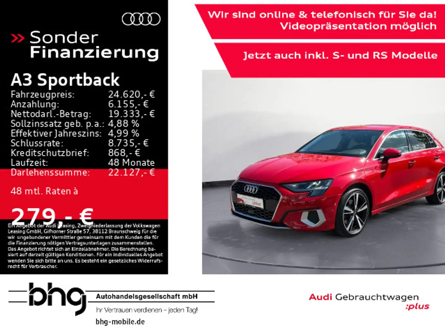 Audi A3 40 TFSIe advanced LED/Navi/EPH/Assi Rot - 1
