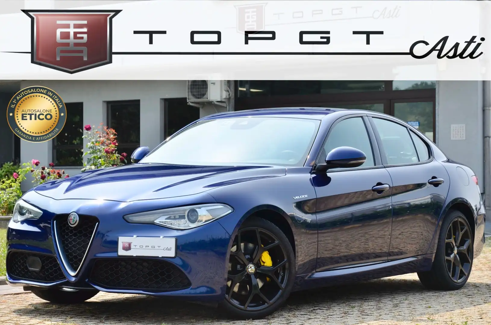 Alfa Romeo Giulia 2.2 t Veloce Q4 210cv awd auto SERVICE FCA PERMUTE Blu/Azzurro - 1
