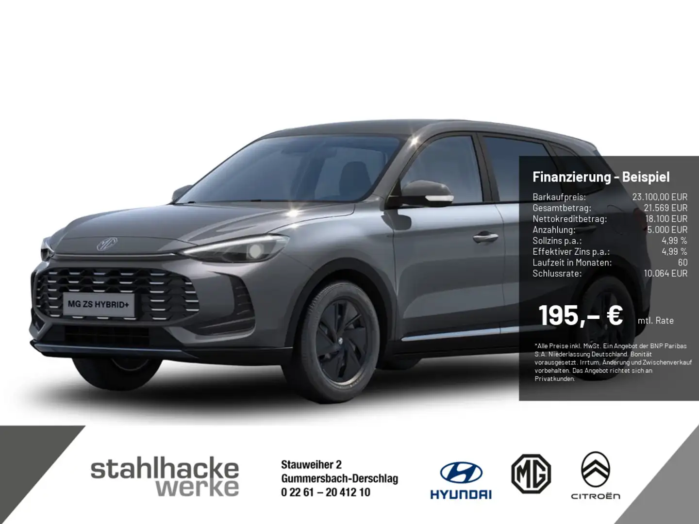 MG ZS Hybrid Standard I Automatik I 197 PS Gris - 1