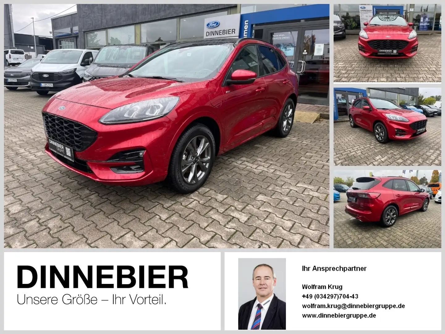 Ford Kuga ST-Line X LED+Pano+Kamera+Winterpaket Rouge - 1