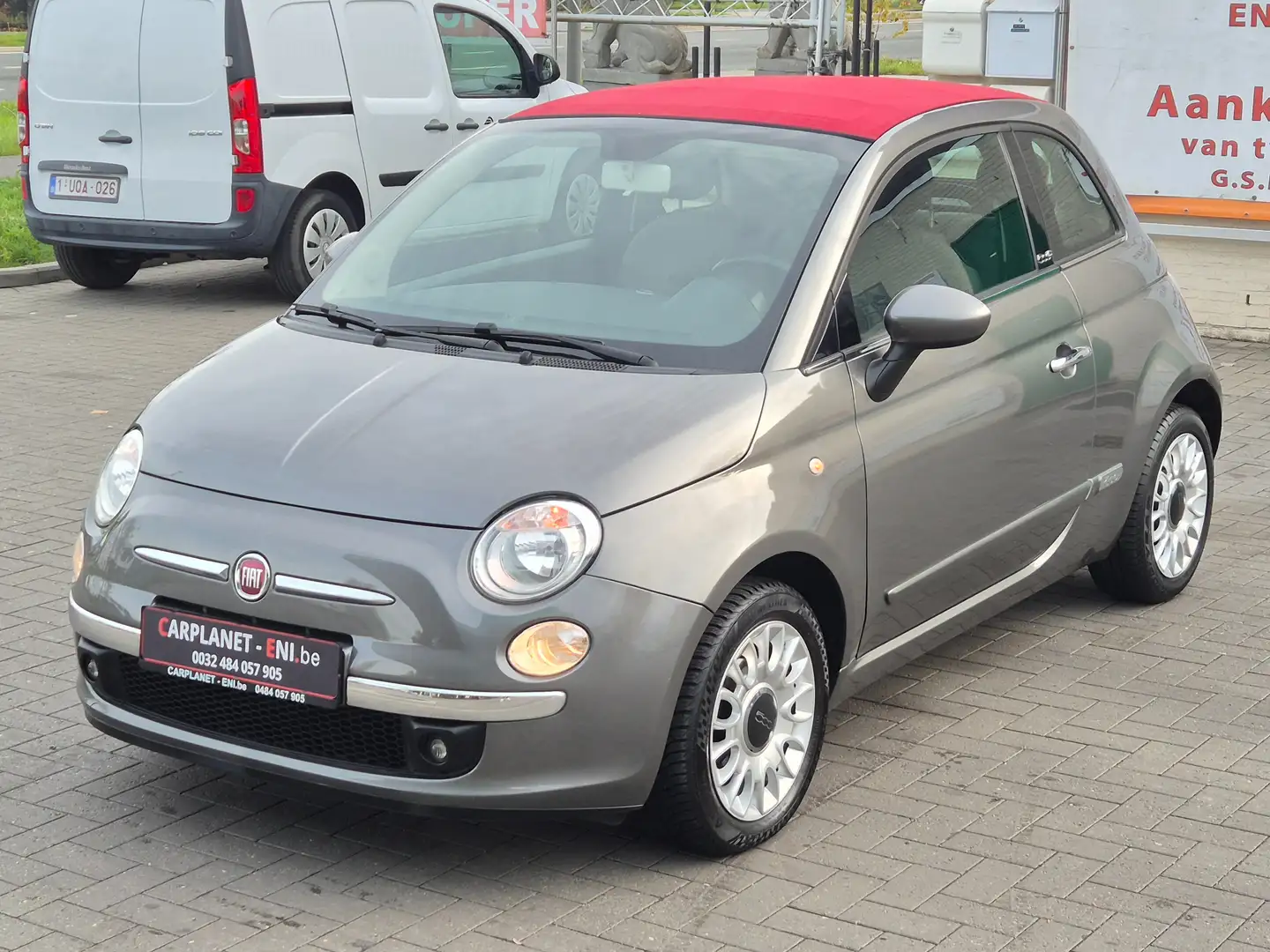 Fiat 500C 500c Cabrio/Open Dak - Bluetoot - Garantie 1 jaar! Grijs - 1
