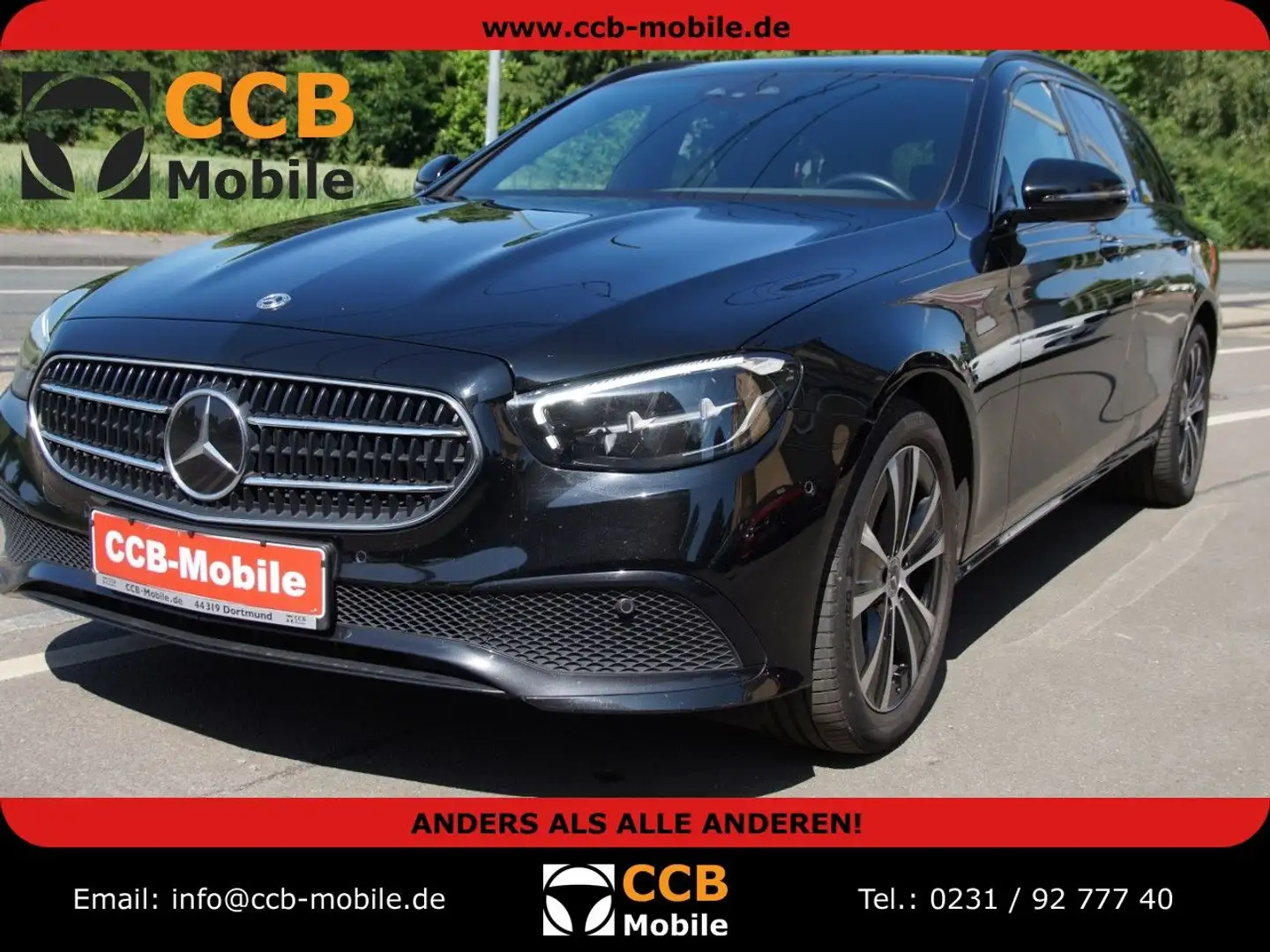 Mercedes-Benz E 300 E - T - Hybrid+1HAND*SCHEKCHEFT*NAVI*LEDER Noir - 1