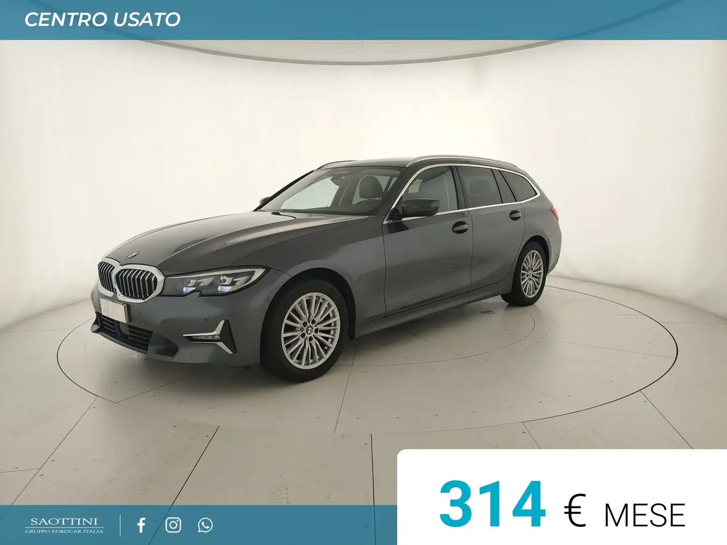 BMW 320 320d Touring Xdrive Luxury Auto Grigio - 1