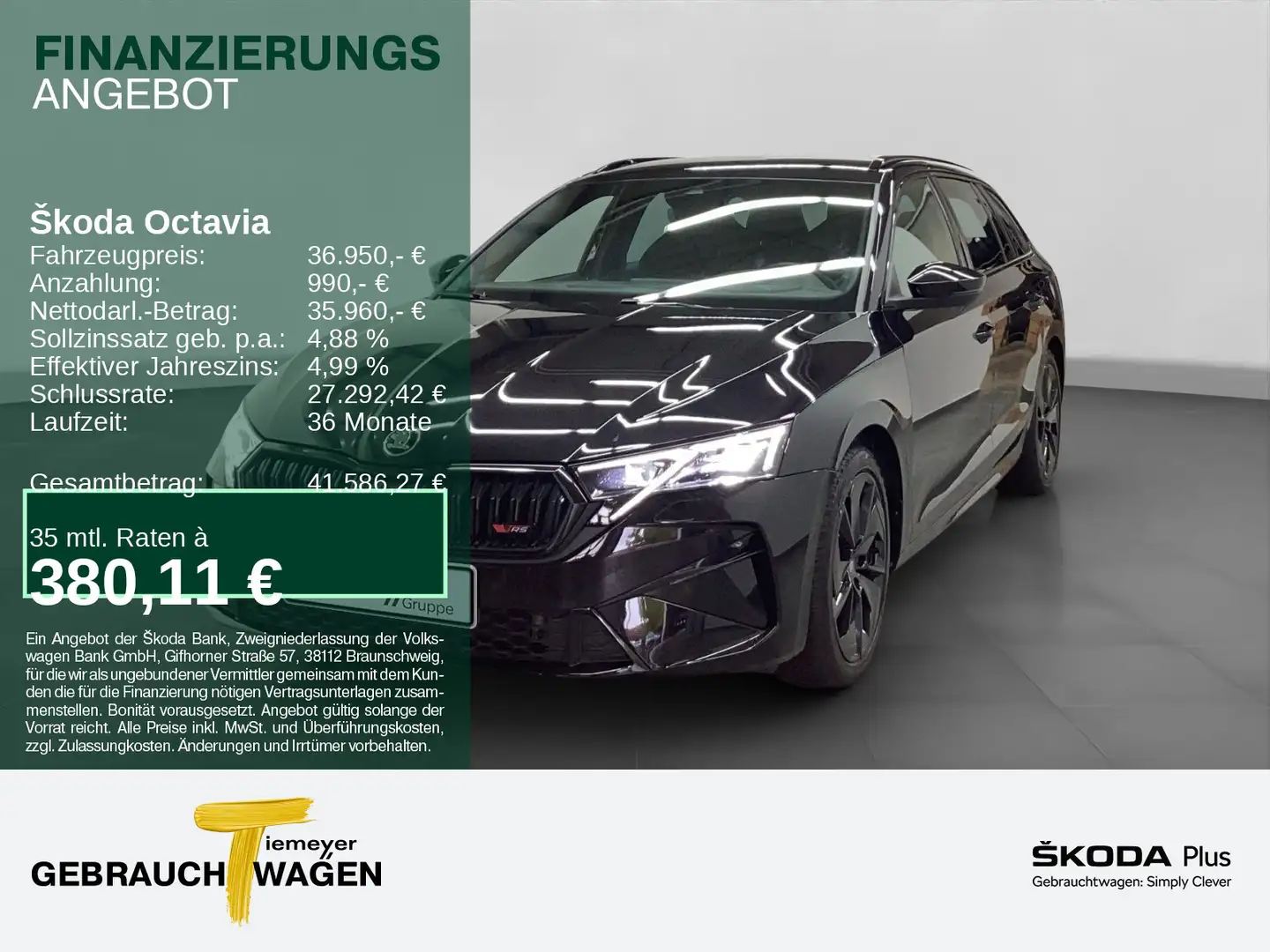 Skoda Octavia Combi 2.0 TSI DSG RS LM18 NAVI HuD CANTO Schwarz - 1
