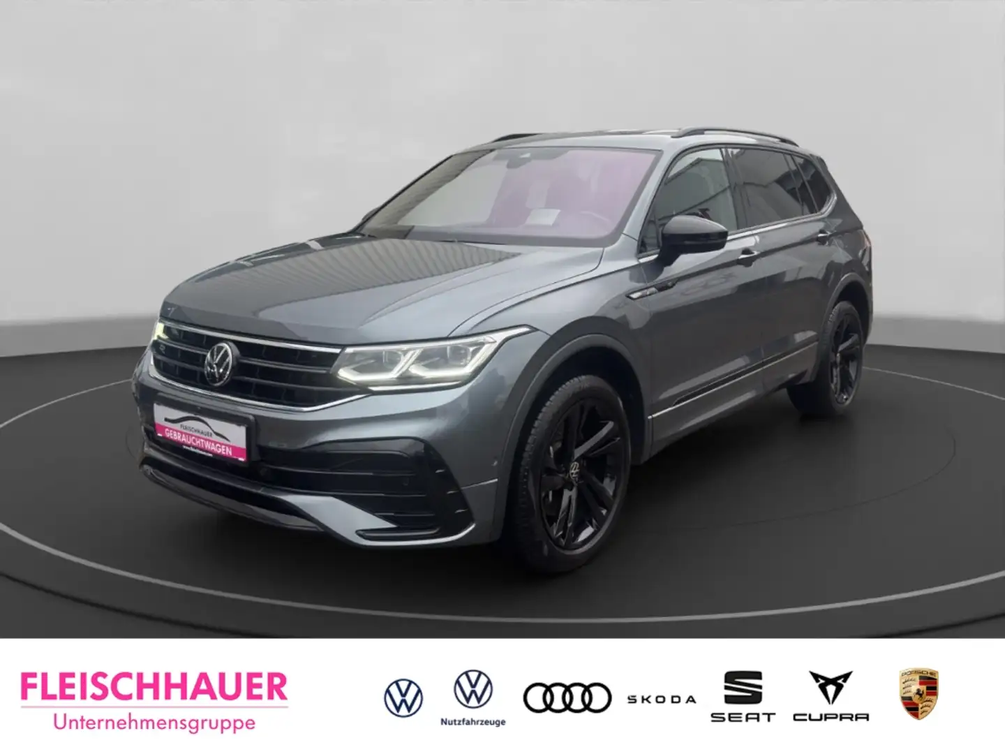 Volkswagen Tiguan Allspace R-Line 2,0TDI 4Motion CarPlay+HeadUp+Navi+Matrix+ Grau - 1