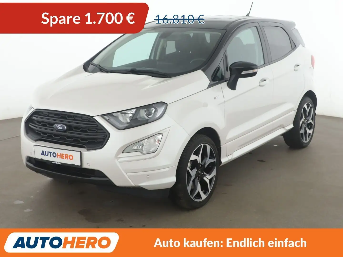 Ford EcoSport 1.0 EcoBoost ST-Line*NAVI*TEMPO*CAM*PDC*SHZ* Weiß - 1