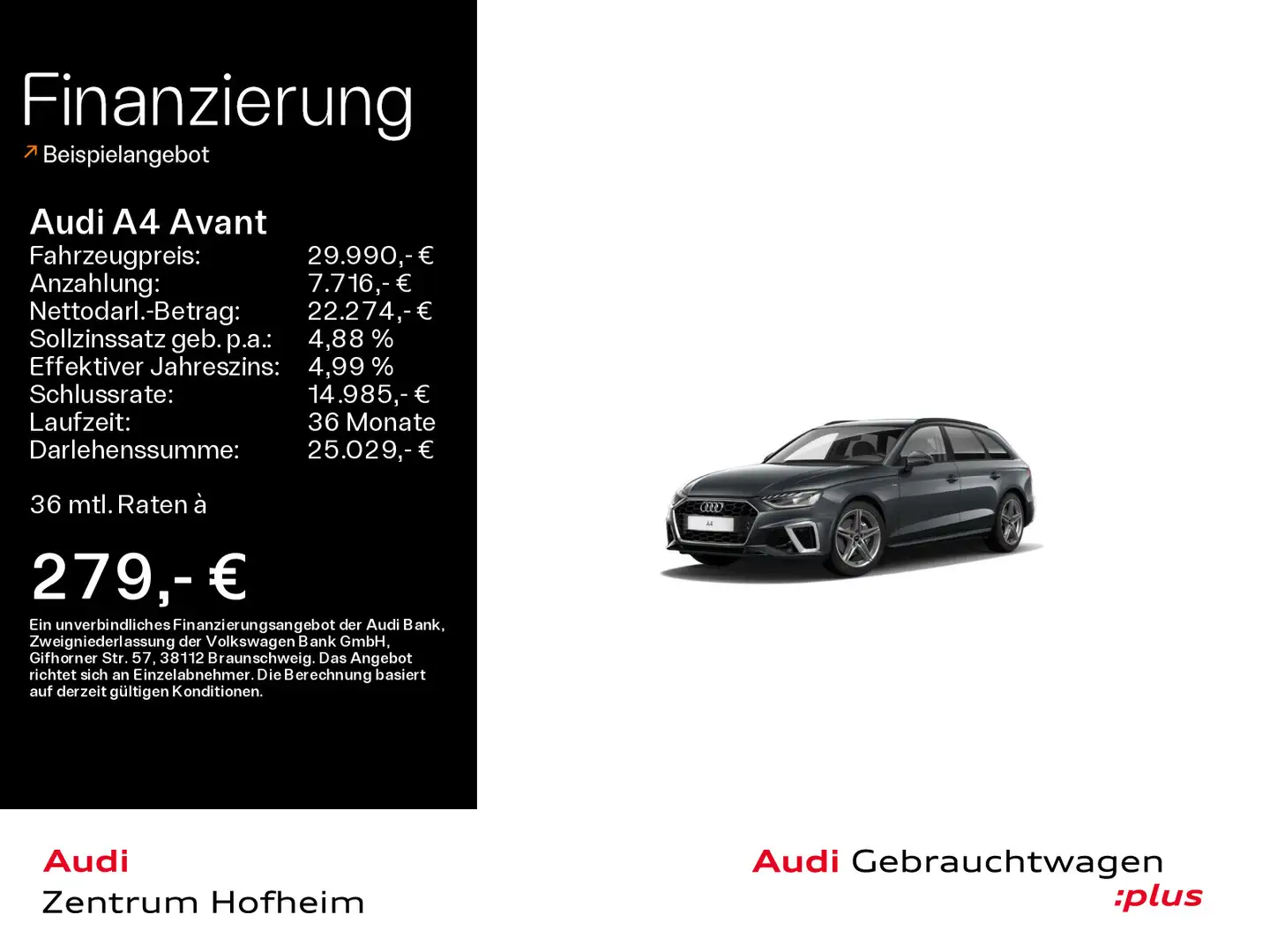 Audi A4 S line 40 TDI S tro*LED*Navi*AHK*PDC+*P Grau - 1
