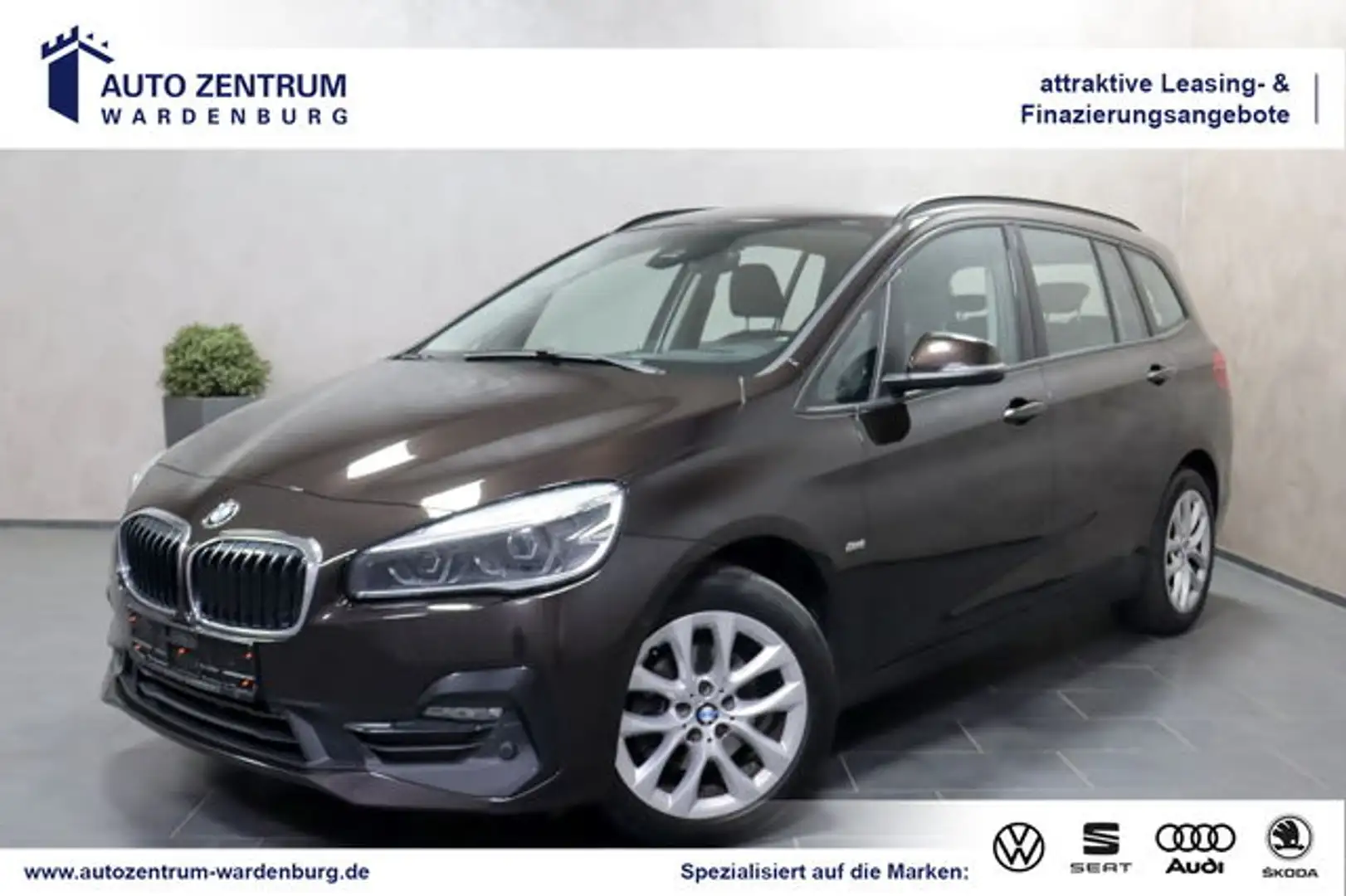 BMW 216 d Gran Tourer Sport Line 7-Sitzer LED CAM Brun - 1