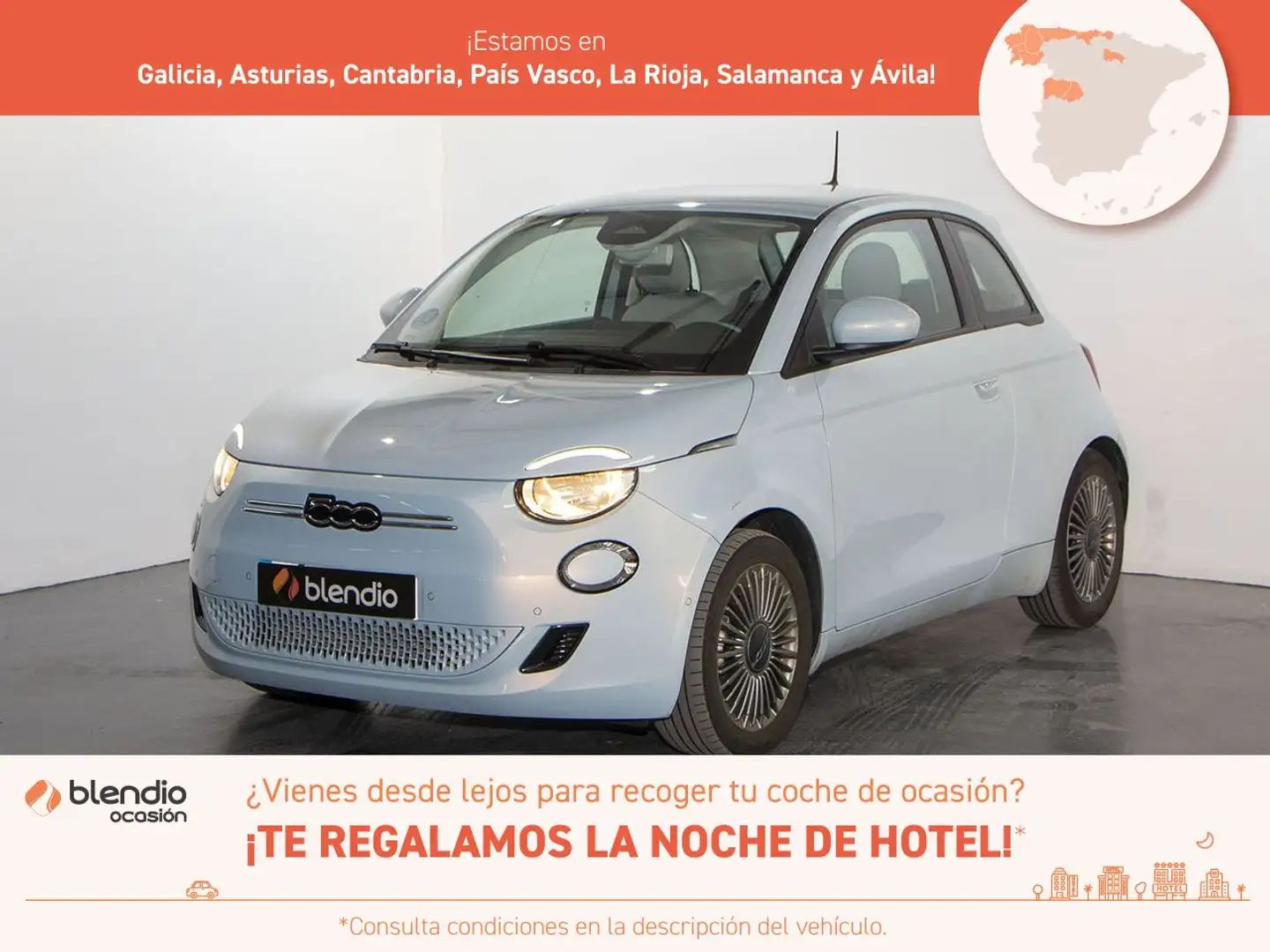 Fiat 500 42KWH ICON 118 4P Azul - 1