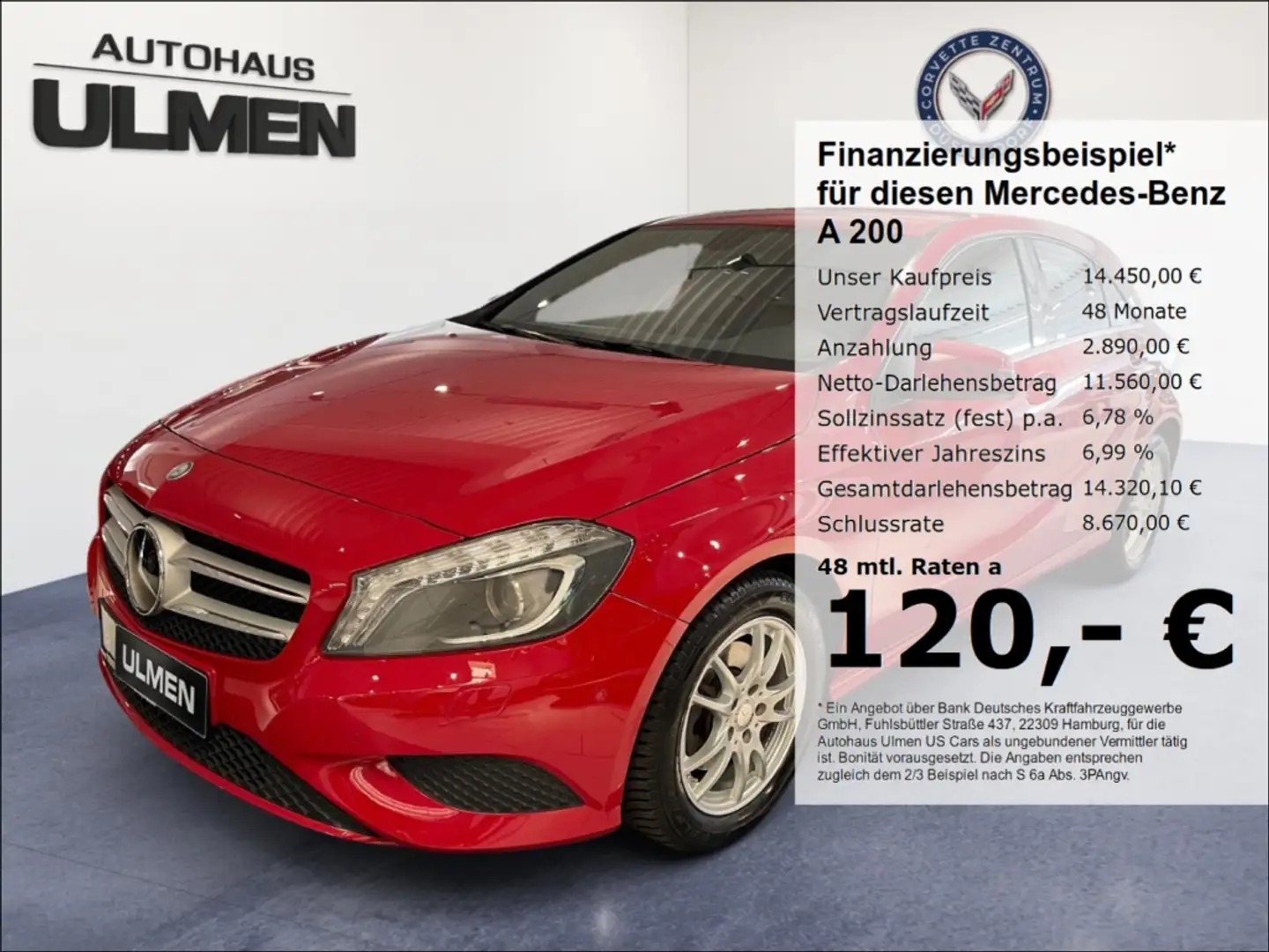 Mercedes-Benz A 200 Urban BlueEfficiency Navi Allwetter Rojo - 1