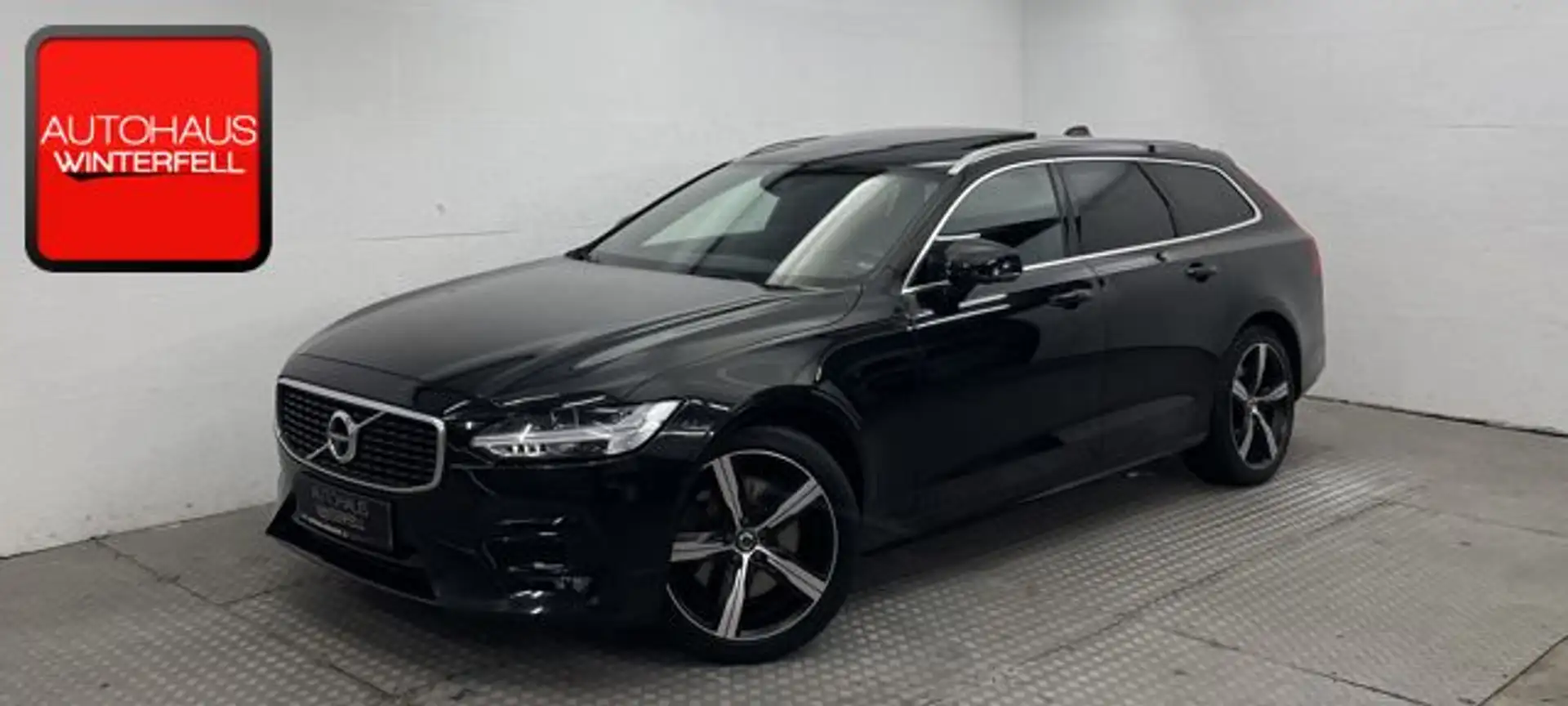 Volvo V90 T5 R-DESIGN CARBON PANO+AHK+LUFT+HUD+360+LED Schwarz - 1