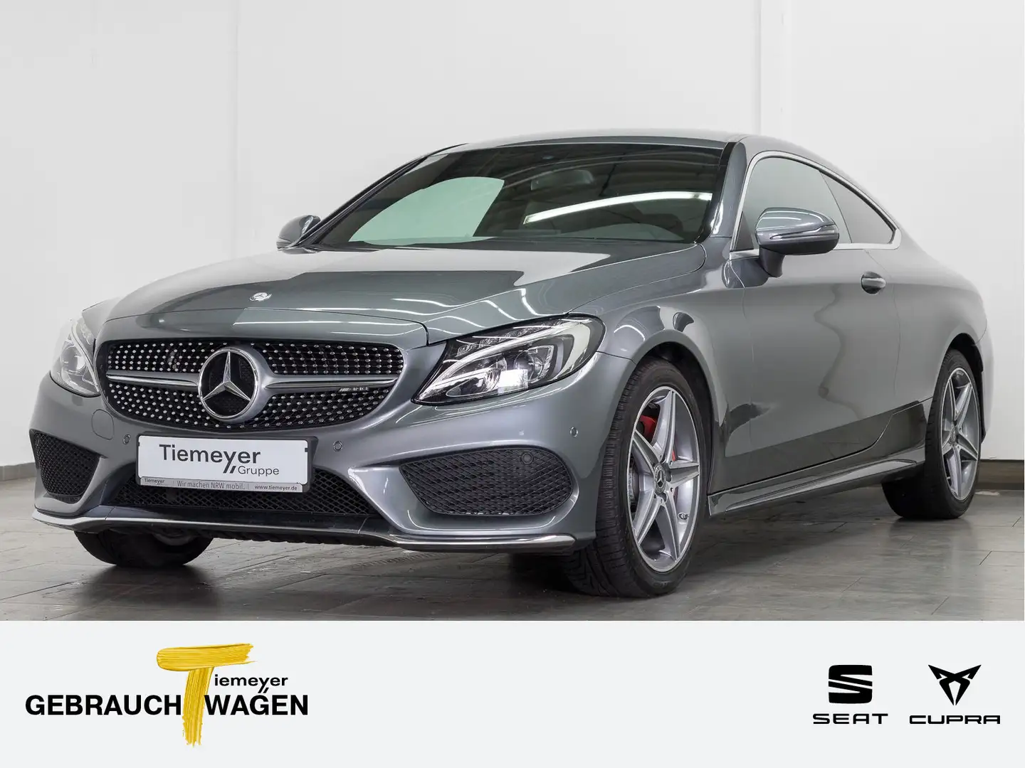 Mercedes-Benz C 200 Coupe AMG LINE LED NAVI GRA LM Grau - 1