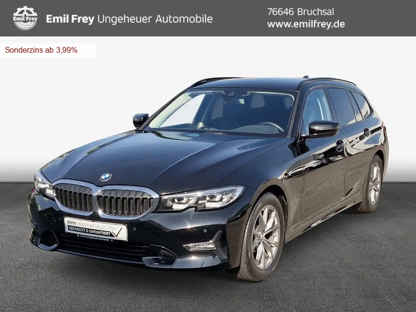 BMW 320 i Touring Aut. Sport Line Zwart - 1
