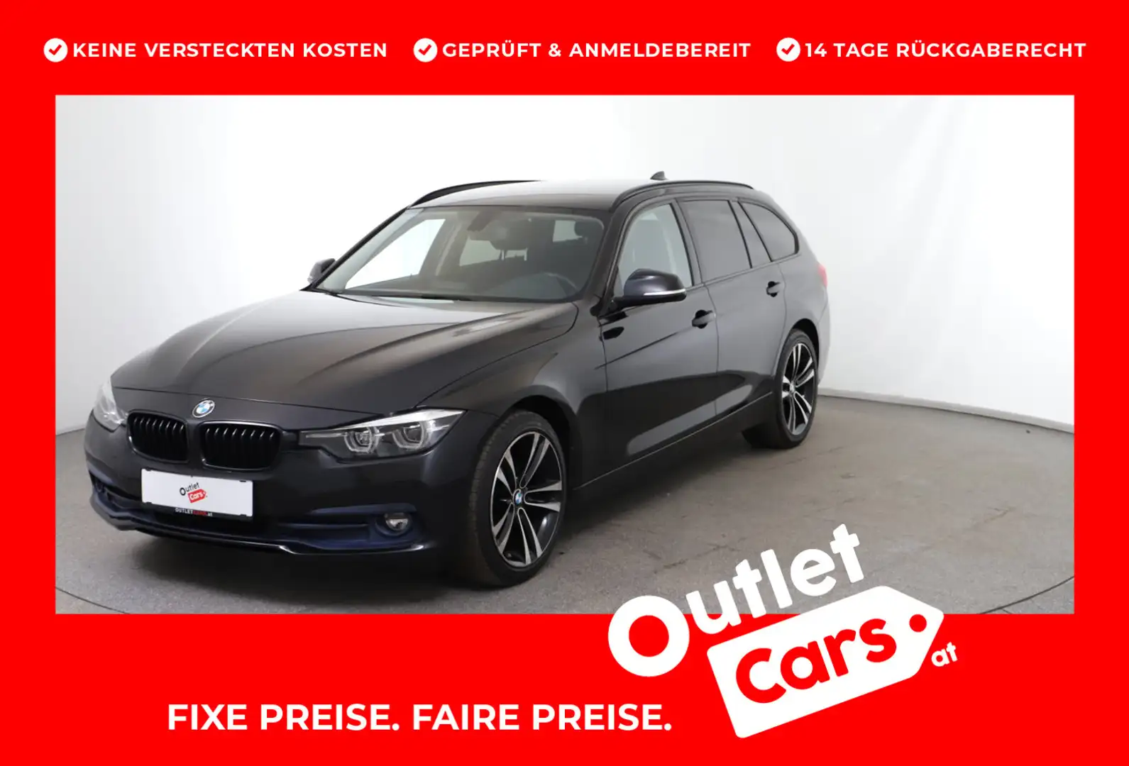 BMW 316 BMW 316d Touring Aut. Schwarz - 1