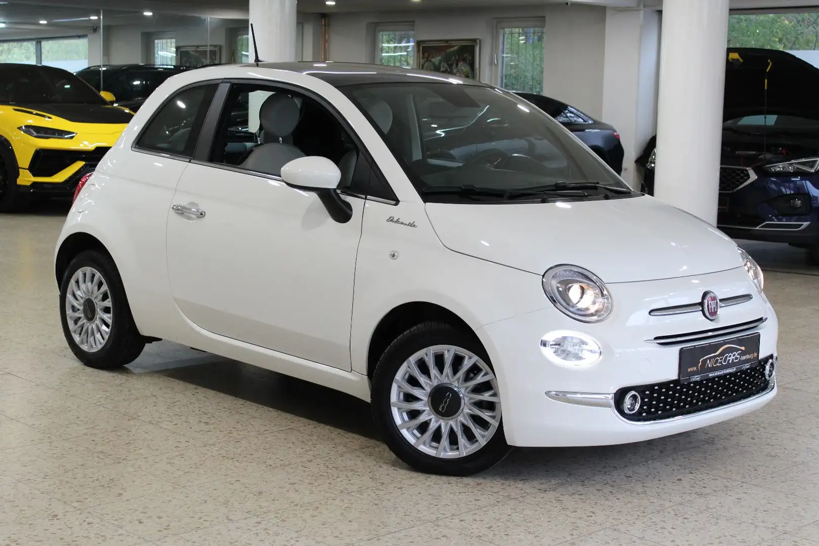 Fiat 500 Dolcevita"Panorama"Leder"PDC"LMFelgen" Wit - 1