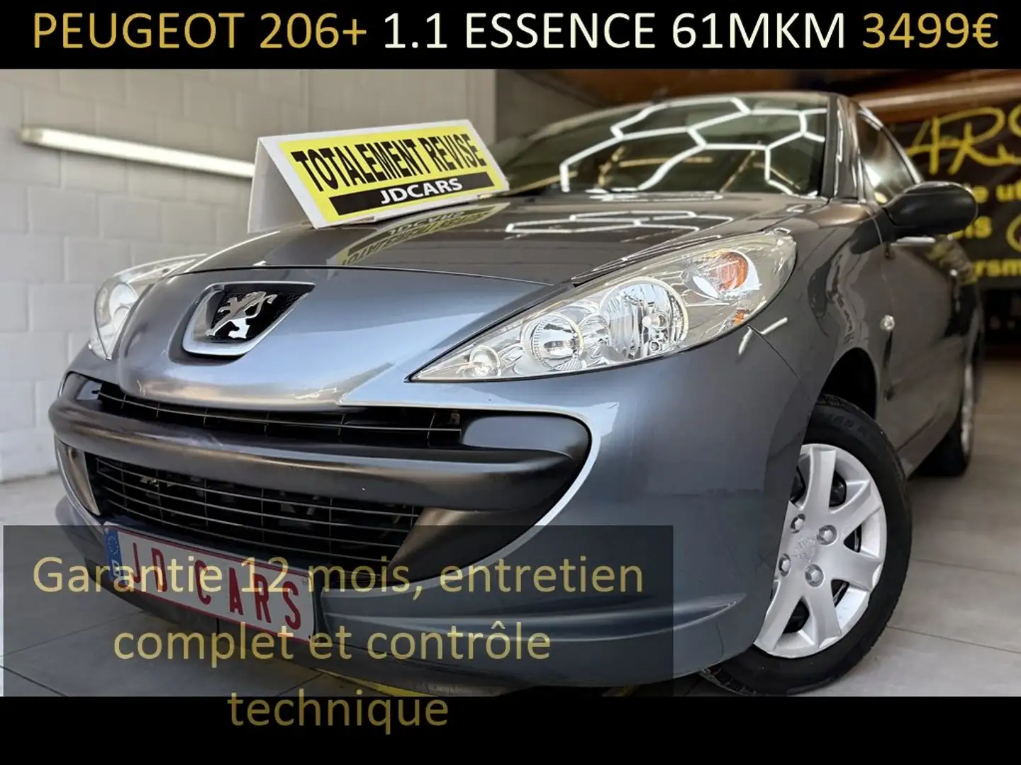 Peugeot 206 206+ 1.1 i 61000KM‼️GARANTIE 1AN CTOK‼️ Gris - 1