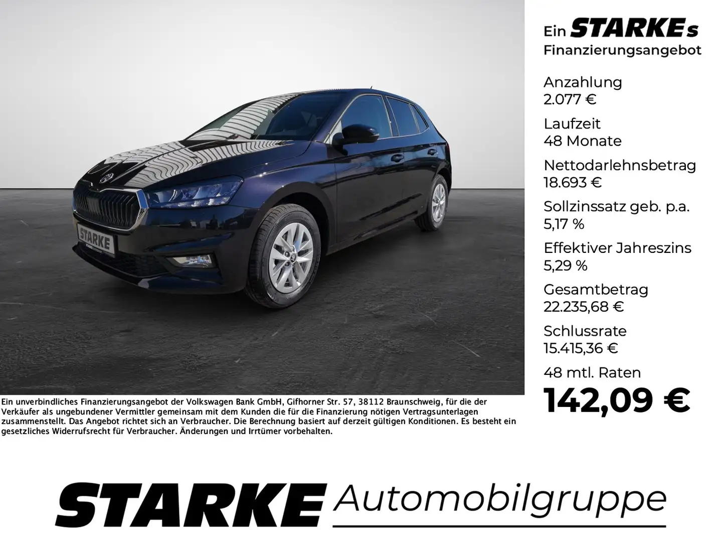 Skoda Fabia 1.0 TSI DSG Selection Schwarz - 1