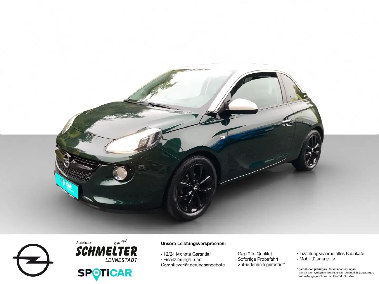 Opel Adam 120 Jahre 100 PS Multimedia Alu DAB usw. Grün - 1