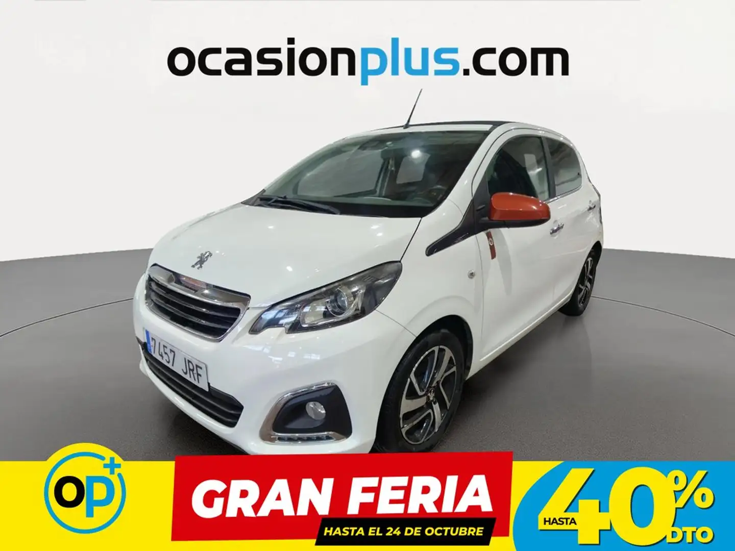 Peugeot 108 Top! 1.2 PureTech Roland Garros Blanco - 1