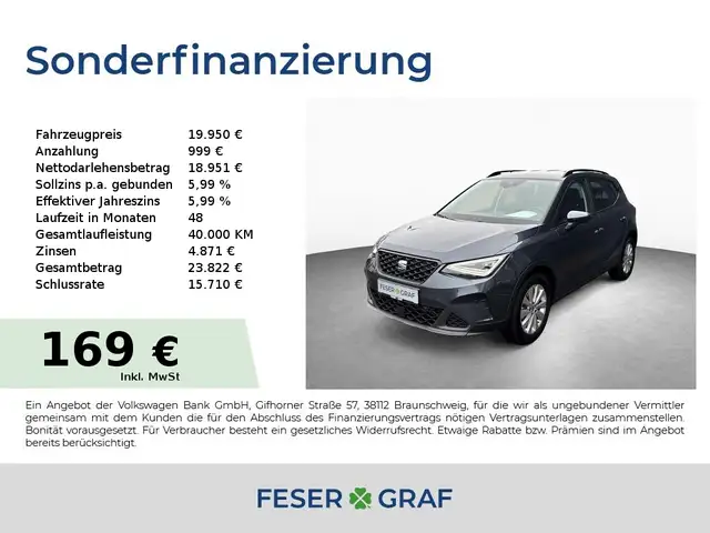 SEAT Arona Road Edition (95 PS) 5-Gang LED GJR RFK NAVI