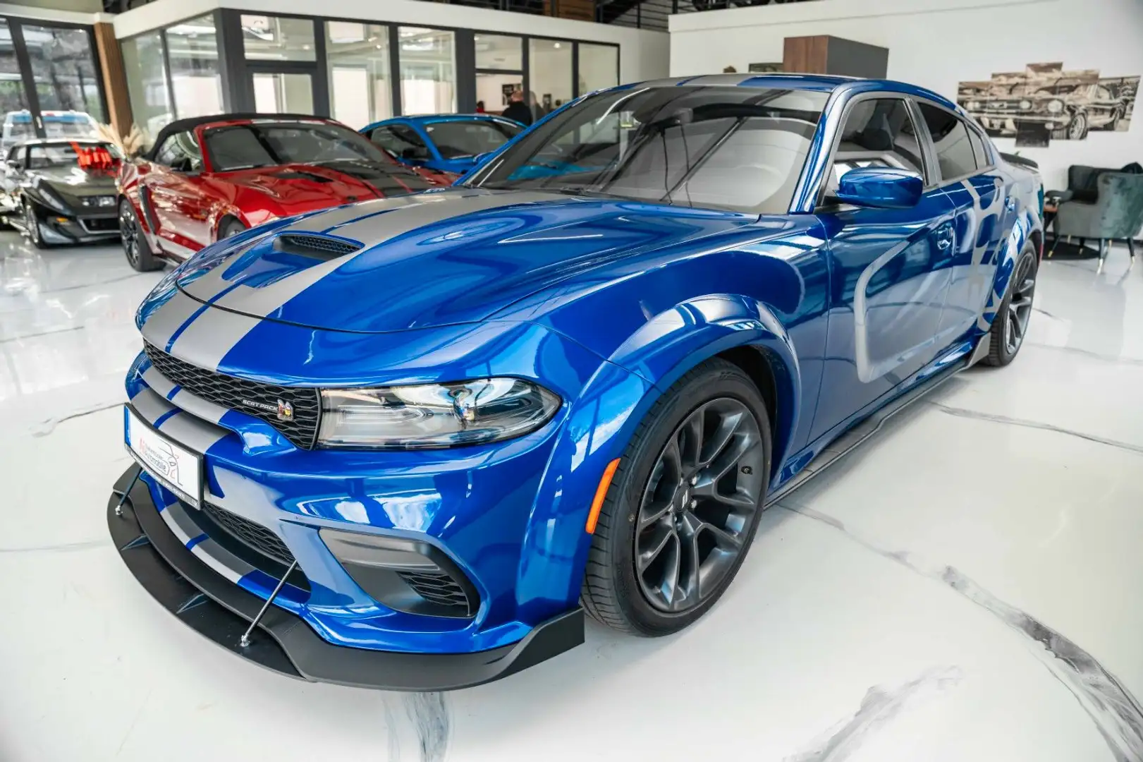Dodge Charger 6,4 SCAT PACK WIDEBODY LED KAMERA Bleu - 1