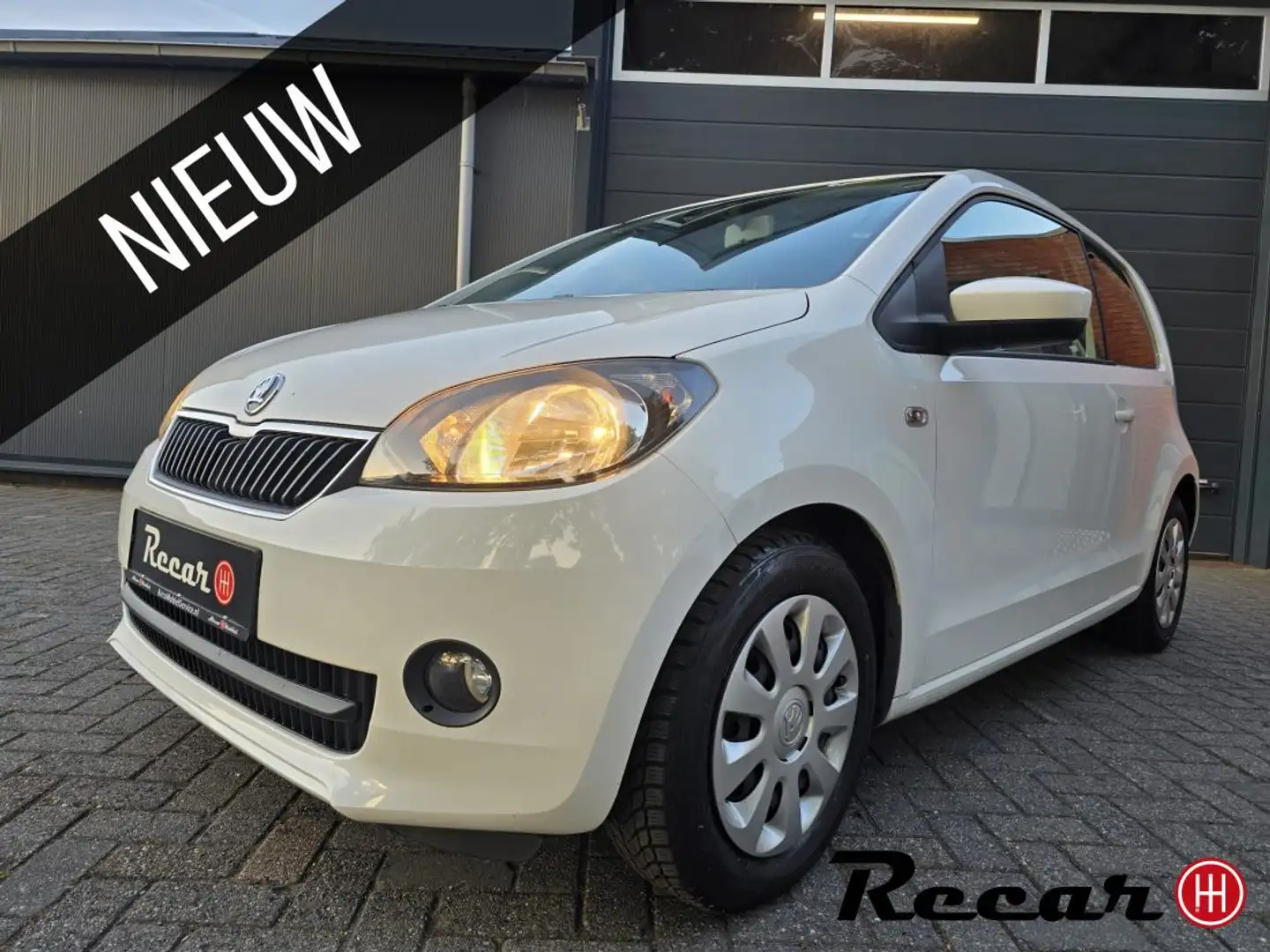 Skoda Citigo 1.0 Greentech Tour/Airco/Navi/Cruise/Mooi Wit - 1