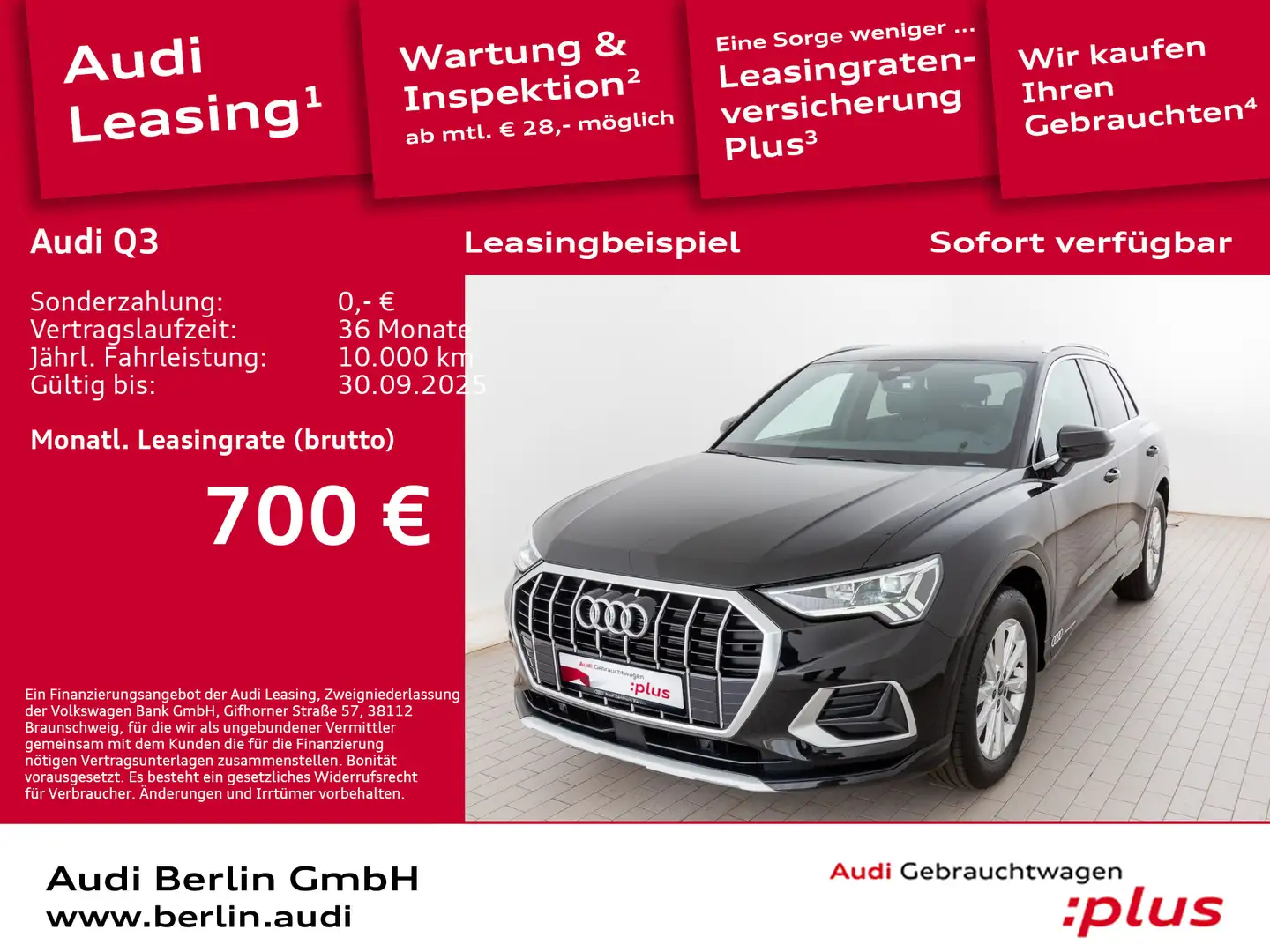 Audi Q3 advanced 35 TFSI S tronic Schwarz - 1