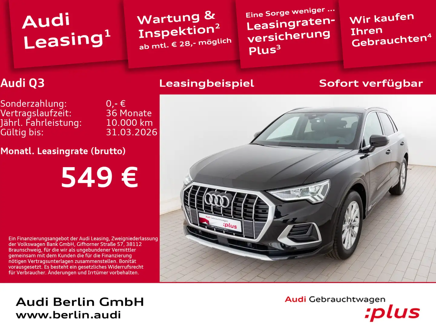 Audi Q3 advanced 35 TFSI S tronic Schwarz - 1