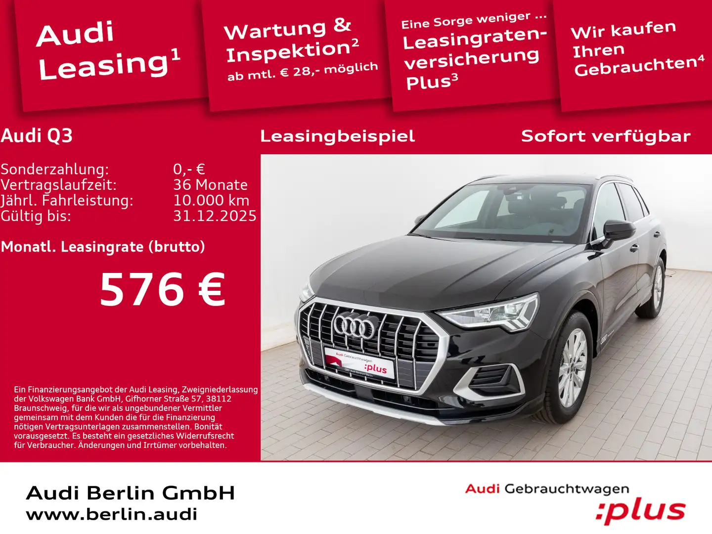 Audi Q3 advanced 35 TFSI S tronic Schwarz - 1