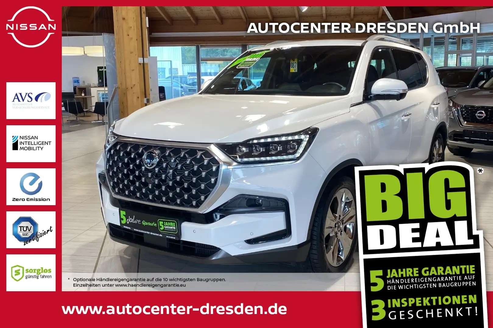 SsangYong Rexton 2.2 e-XDi Sapphire PDC SpurH Navi Weiß - 1