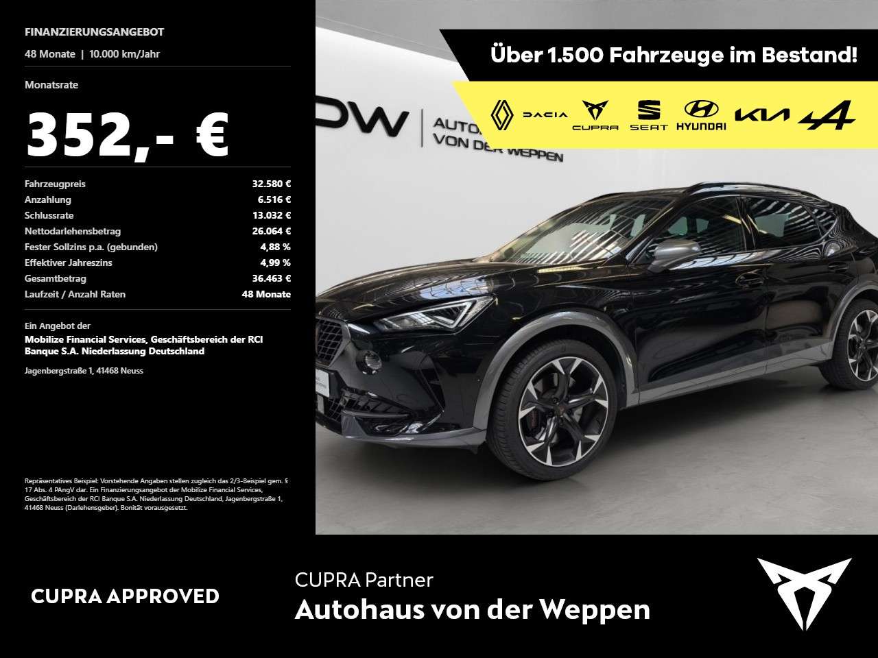 Cupra Formentor — Cupra Formentor VZ 4Drive 2.0 TSI Leder, SHZ, Kamera Klima Navi
