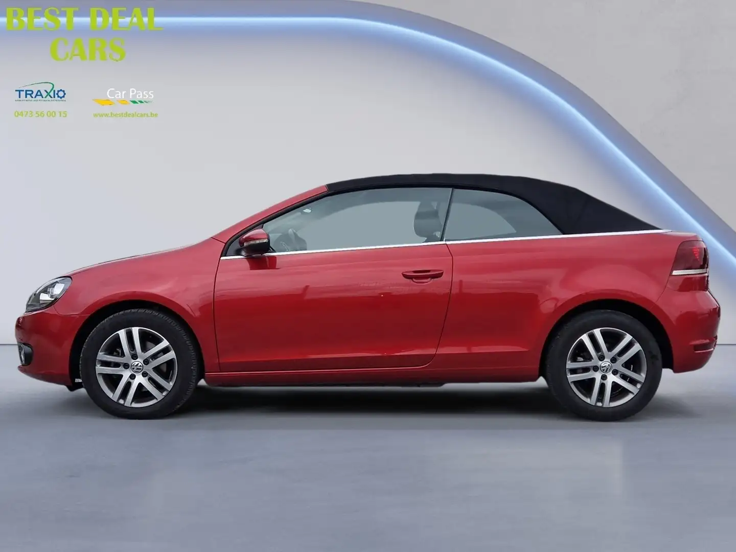 Volkswagen Golf Cabriolet 1.6 CR TDi 58510 km 1 An/Jaar Garantie! Rood - 2