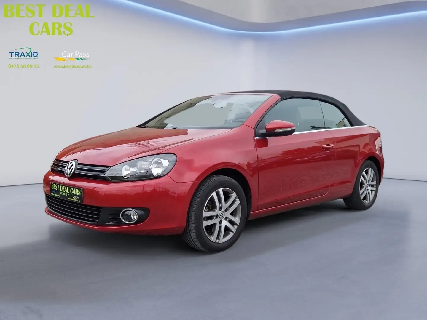 Volkswagen Golf Cabriolet 1.6 CR TDi 58510 km 1 An/Jaar Garantie! Rood - 1