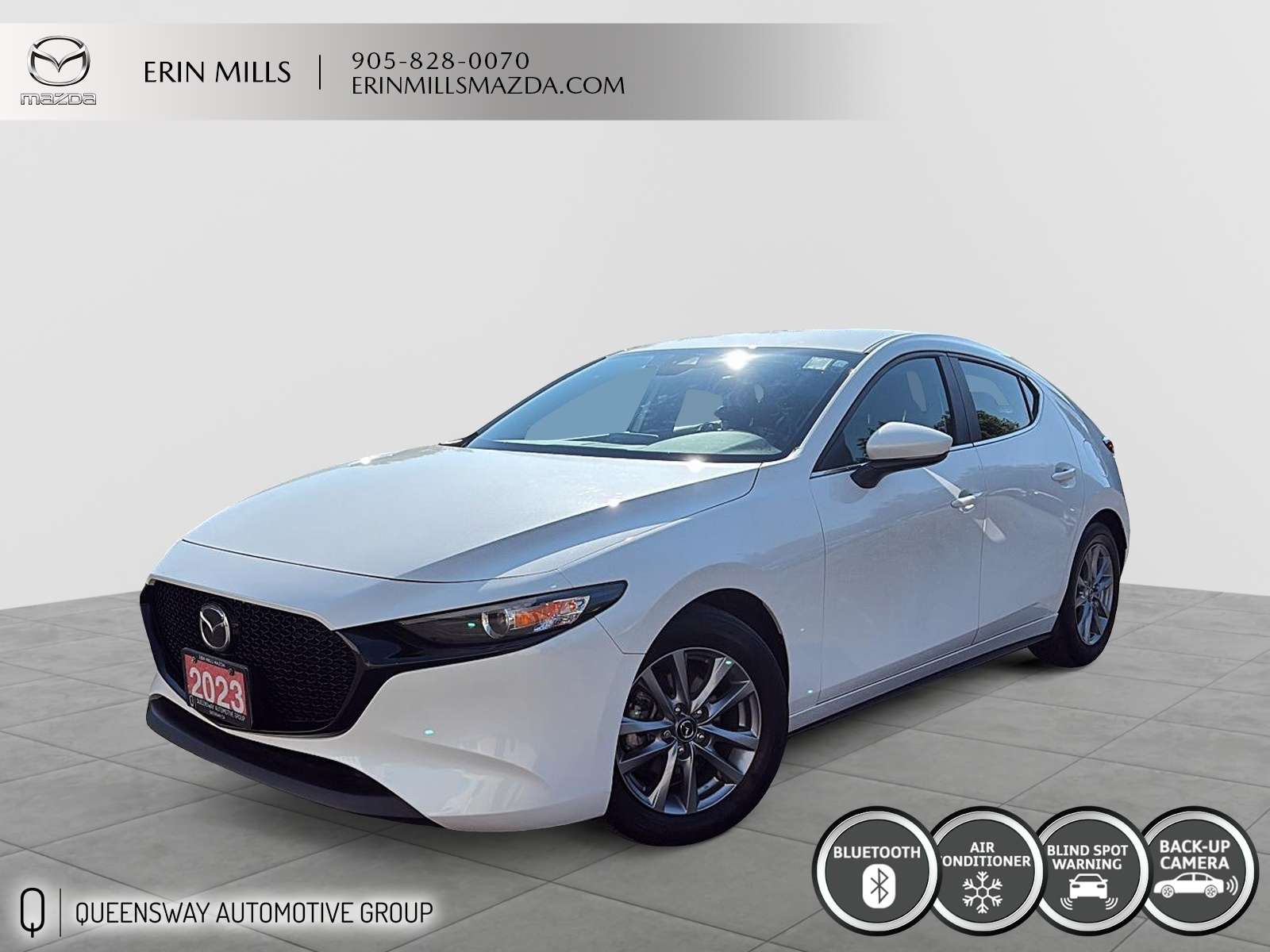 White 2023 Mazda MAZDA3 Sport Hatchback 6-Speed Automatic