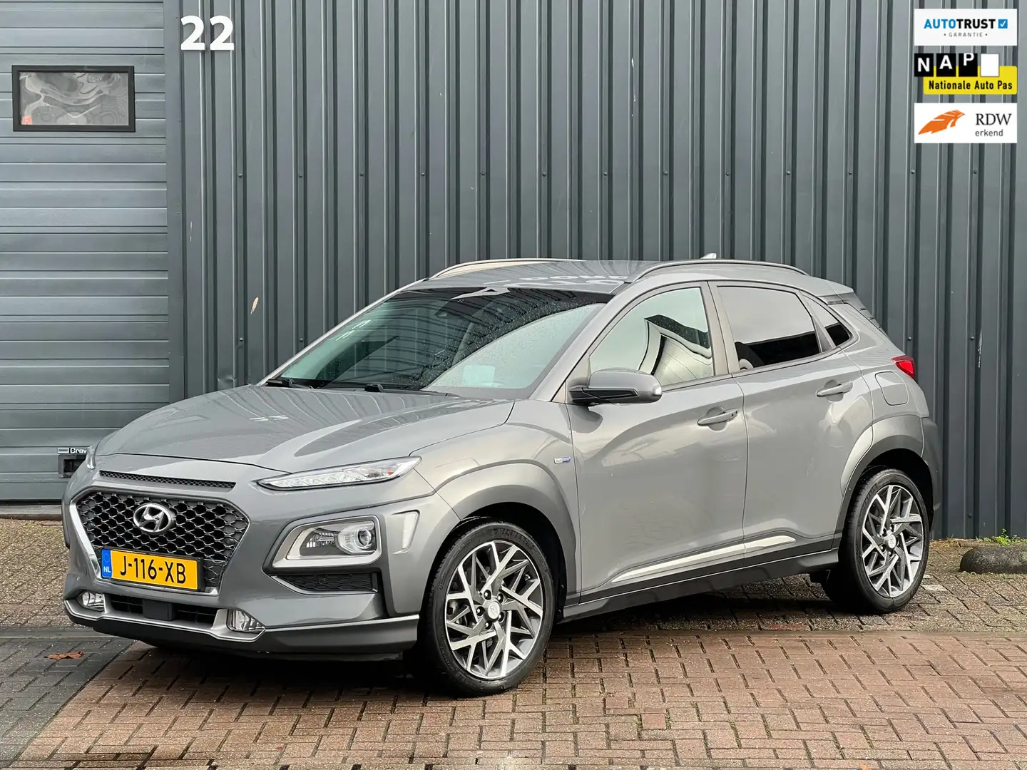 Hyundai KONA 1.6 GDI HEV Premium|Automaat|Cam|Leder|Keyless|Hu| Gris - 1