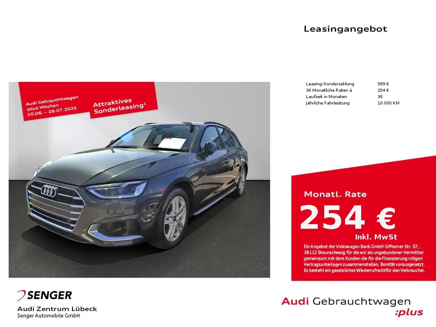 Audi A4 Avant 30 TDI S tronic LED NAVI Sitzhzg. Grigio - 1