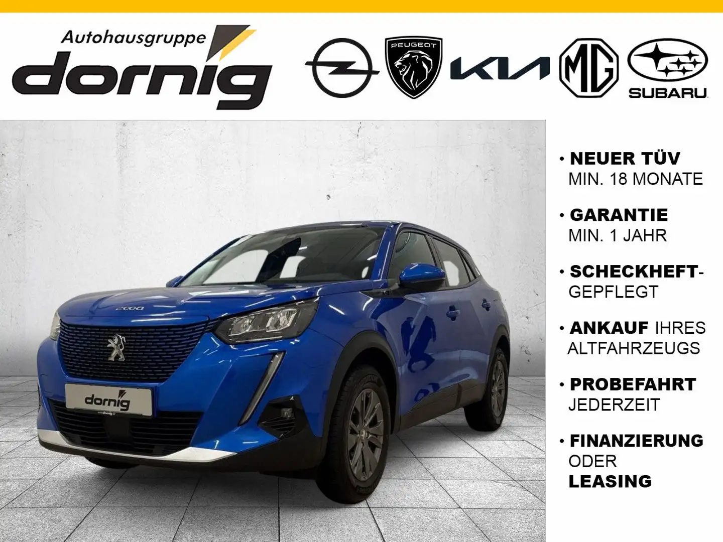 Peugeot 2008 e-2008 Active Elektromotor 136,PDC hi Blau - 1