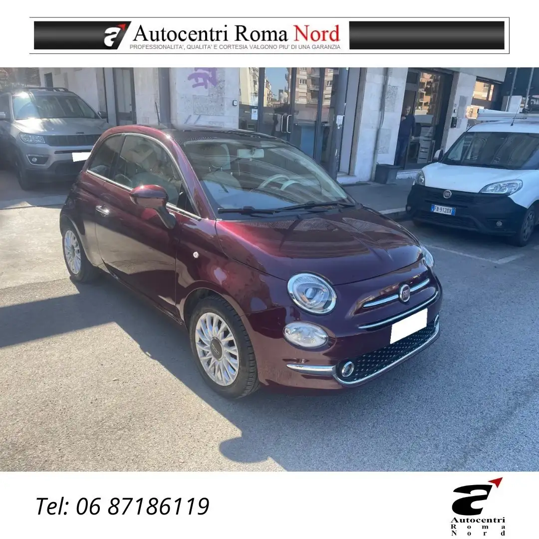 Fiat 500 1.2 Lounge 69 Cv GPL Rood - 1
