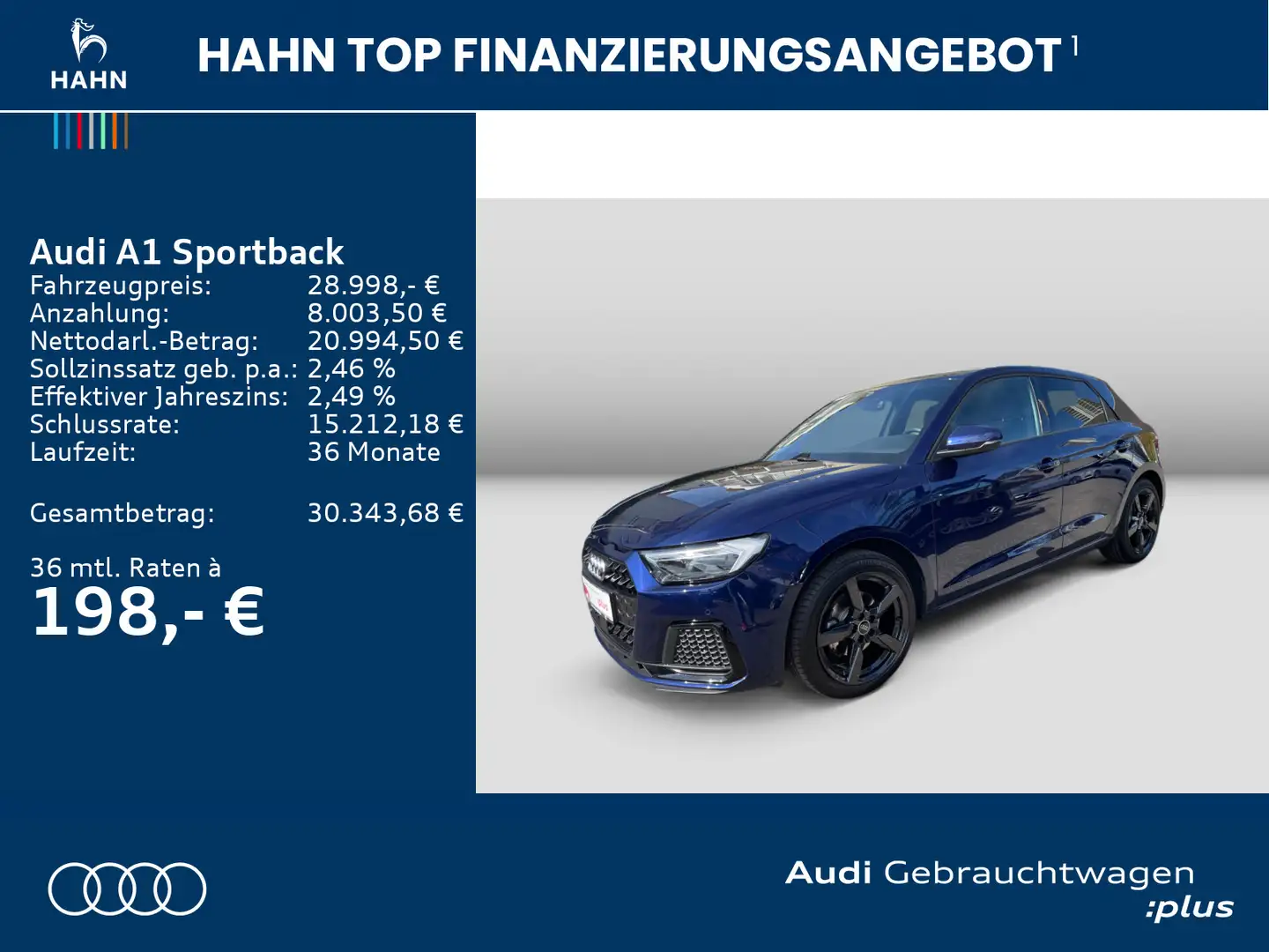 Audi A1 35 TFSI S-tronic advanced LED PDC Blau - 2