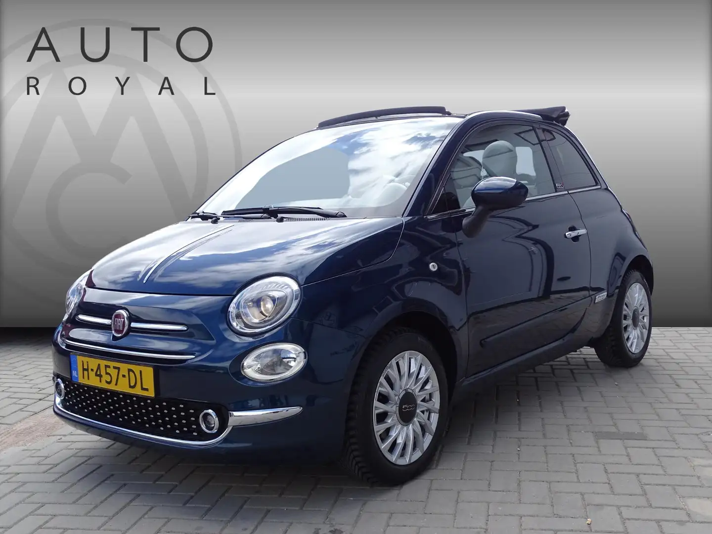 Fiat 500C 1.2 Star Cabrio, Leder Sport Interieur, Navigatie, Blauw - 1