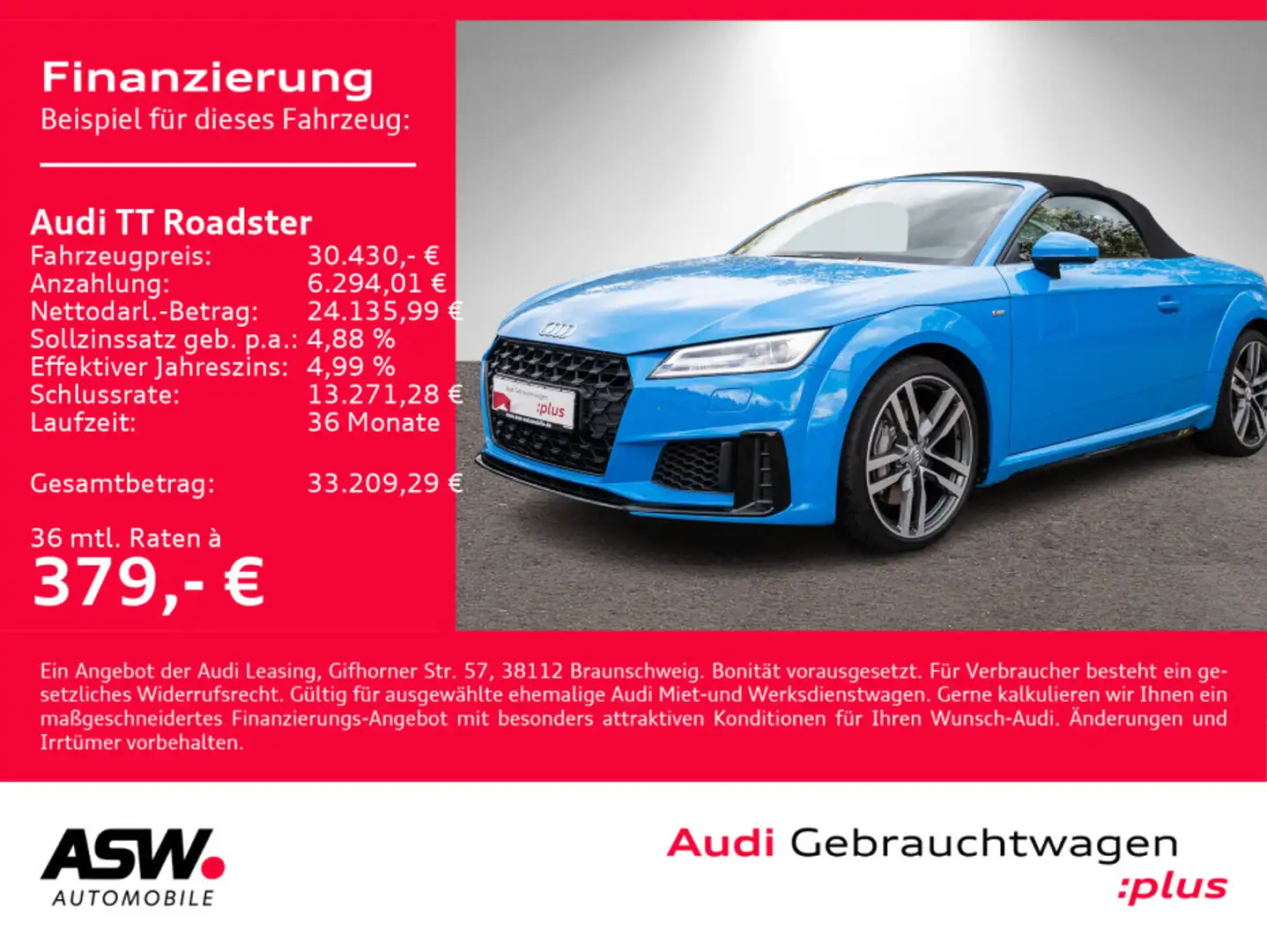Audi TT S line 45TFSI Stronic LED Windshott Blau - 1