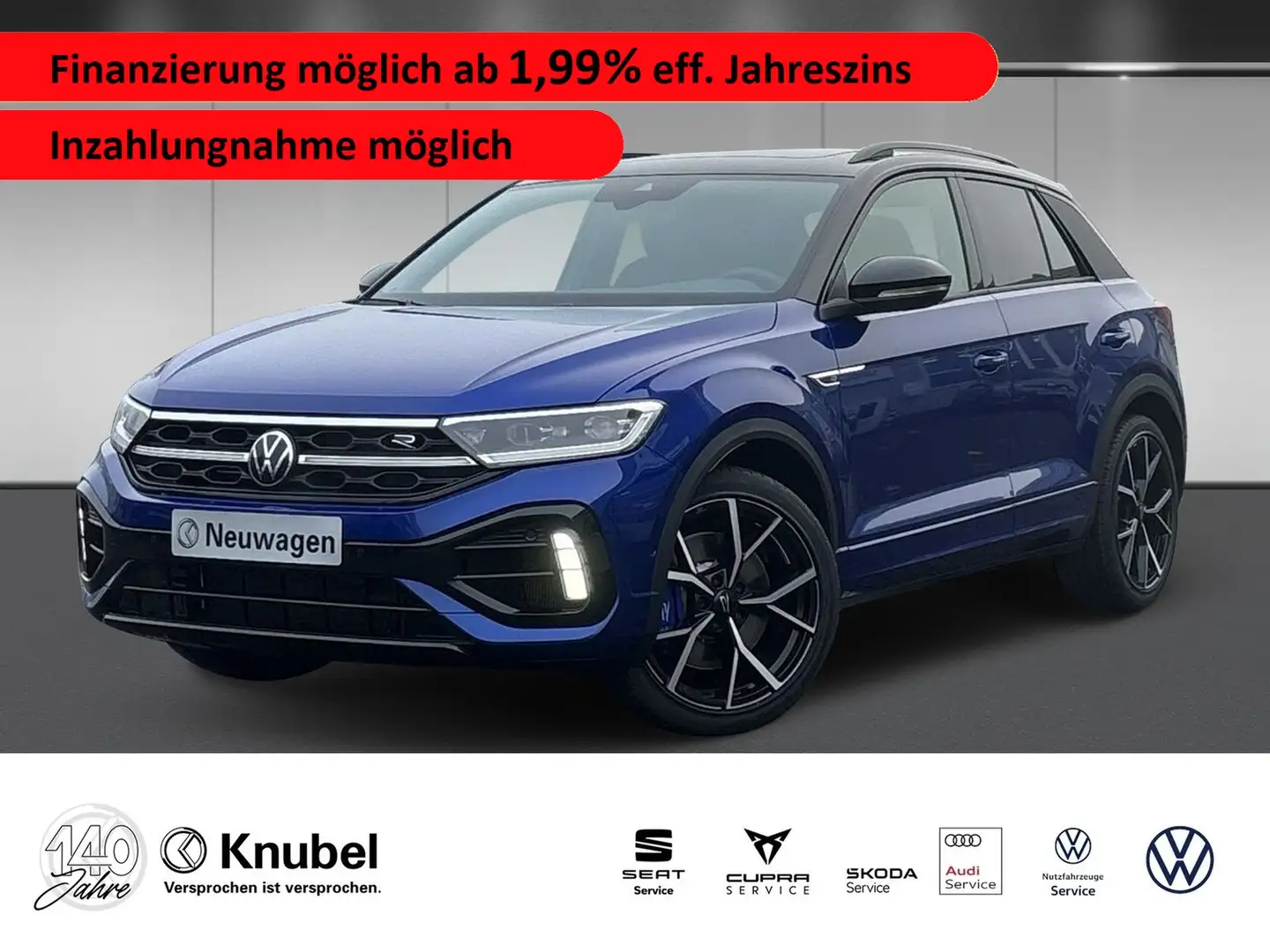 Volkswagen T-Roc R IQ.Light NaviPro AHK Keyless TravelAss. Pano Blauw - 1