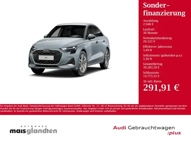 Audi A3 Limousine 30 TDI adv. AHK Sportsitze Kamera