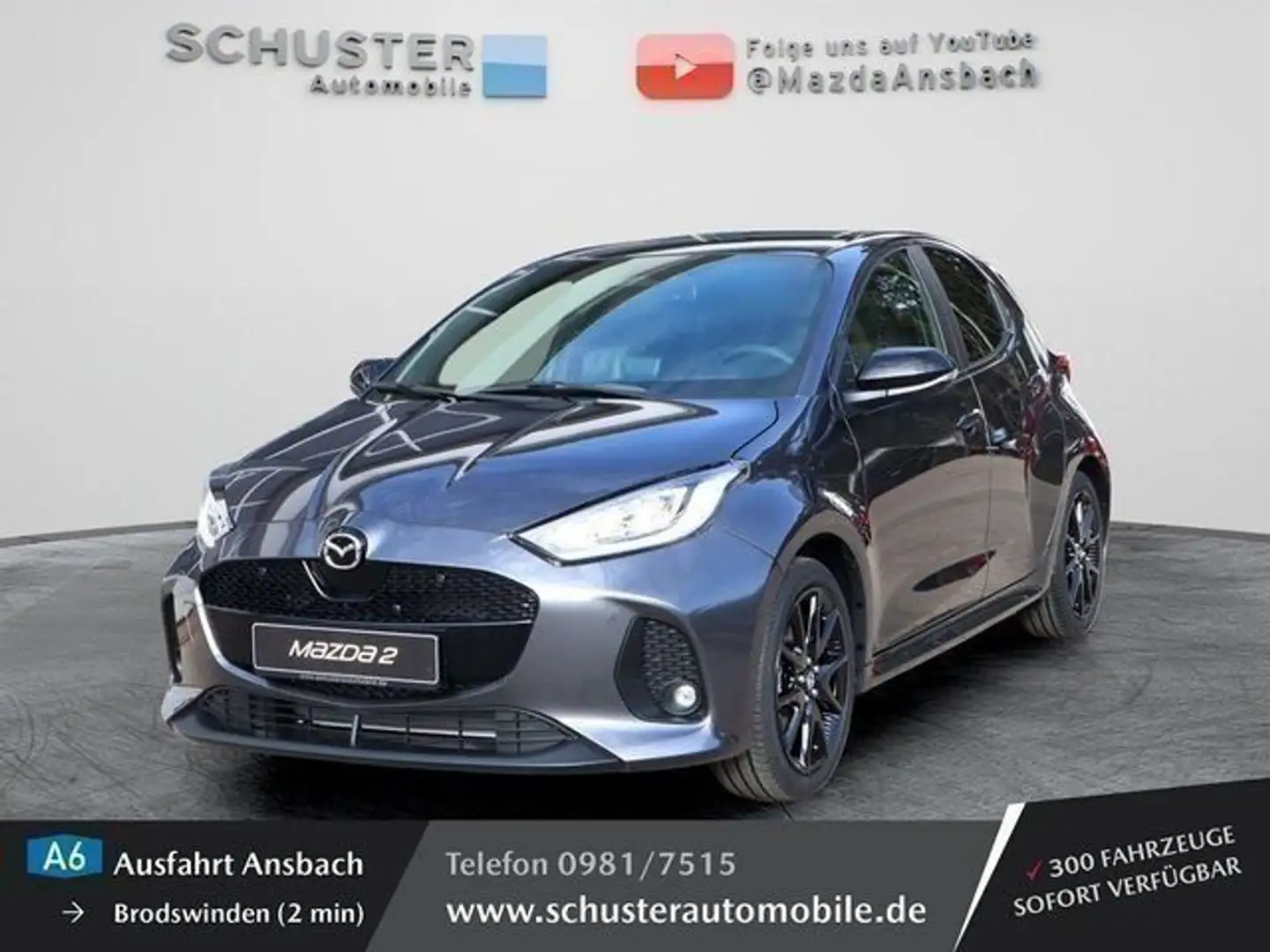 Mazda 2 Hybrid Homura Plus 1.5 PANO/Head-Up/Navi/Kamer Grau - 1