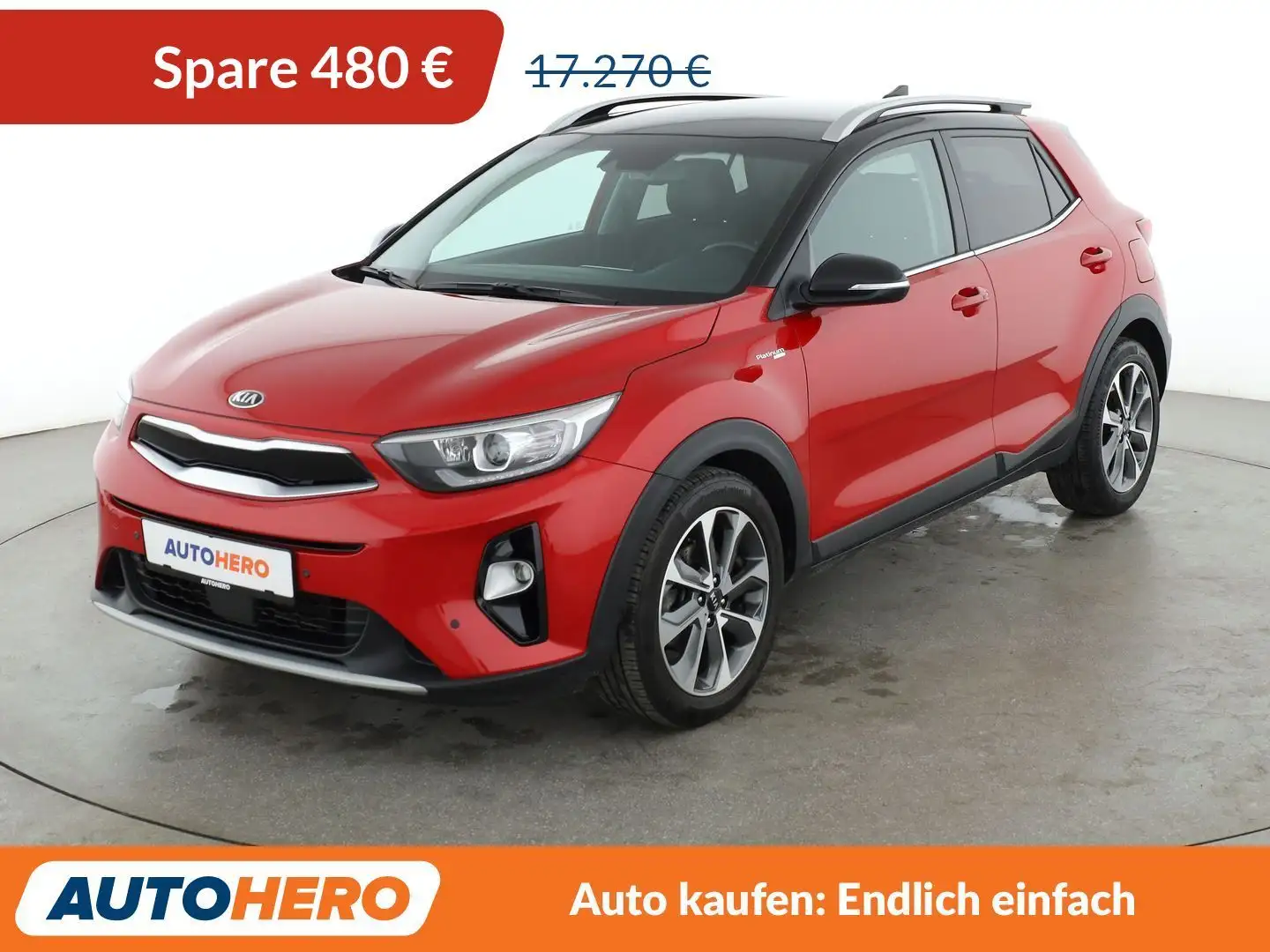 Kia Stonic 1.0 TGDI Platinum Edition Aut*NAVI*TEMPO*CAM*PDC* Rot - 1
