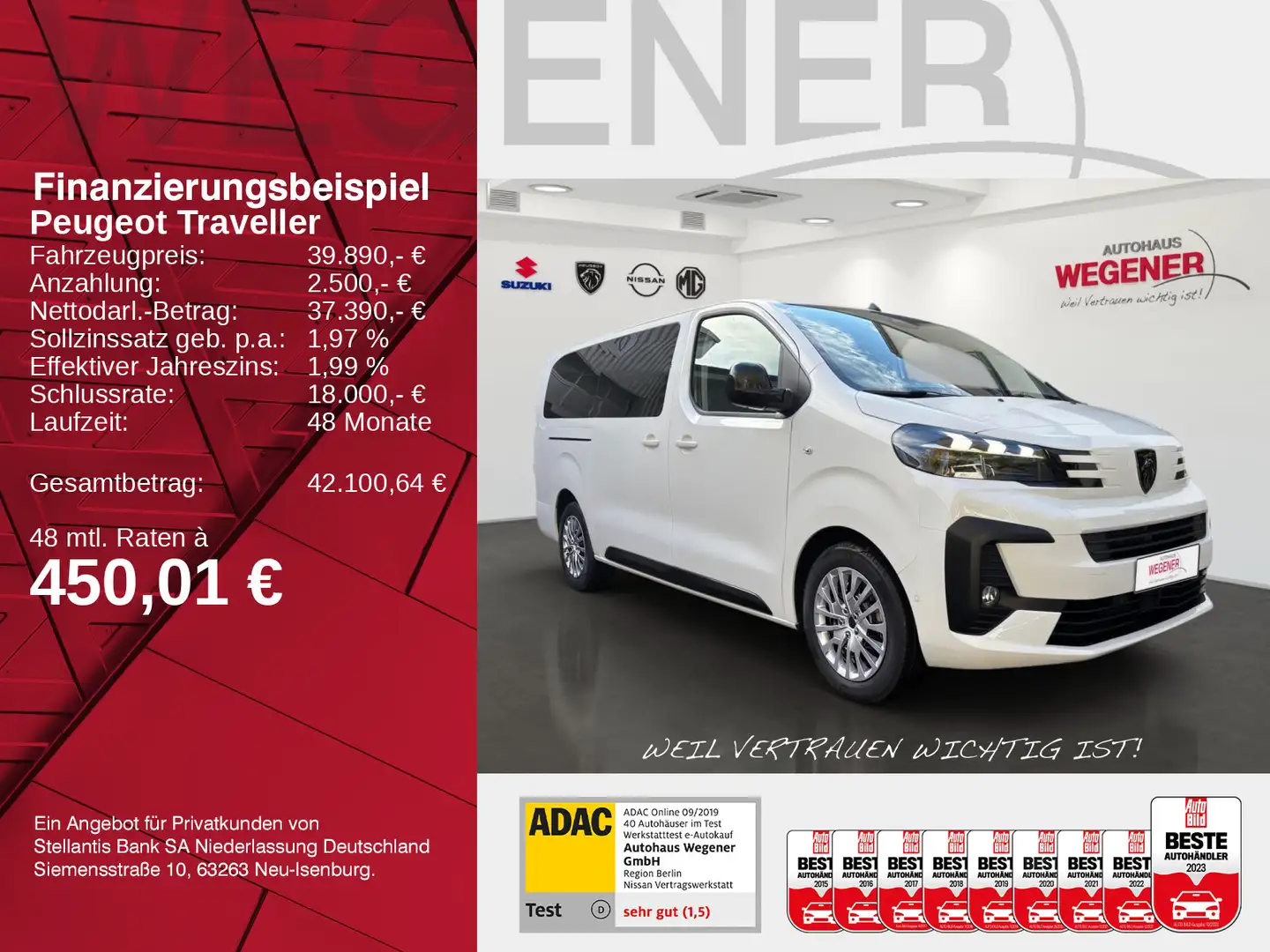 Peugeot Traveller Active L3 BlueHDi 180 EAT8 *Kamera*SHZ Weiß - 2