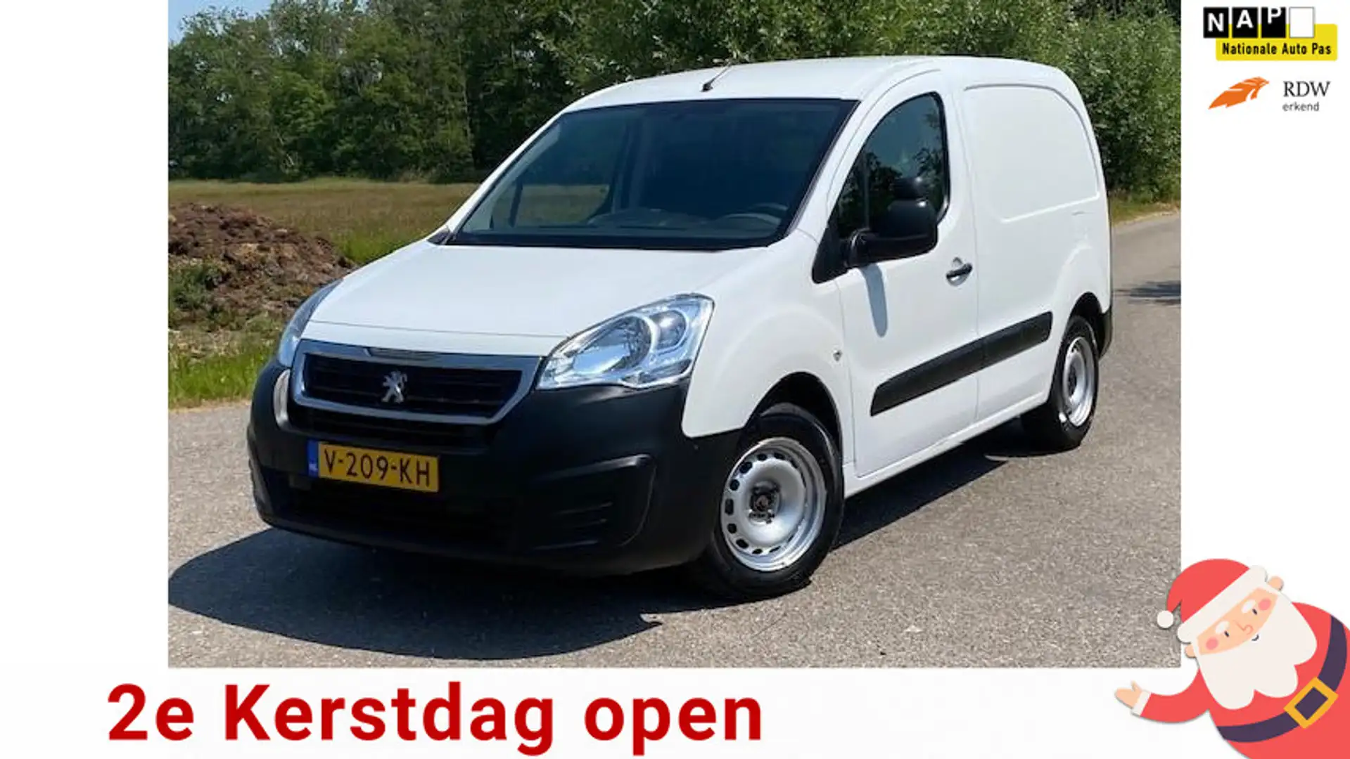 Peugeot Partner 120 1.6 BlueHDi 100 L1 Automaat ex btw SCHUIF-Deur Wit - 1