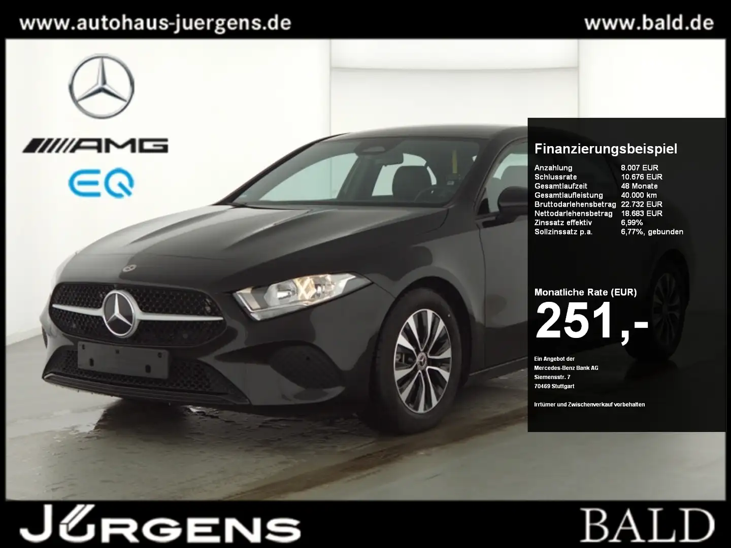 Mercedes-Benz A 180 Limousine Navi/Camera/DAB/SHZ/RDK/Temp/16" crna - 1