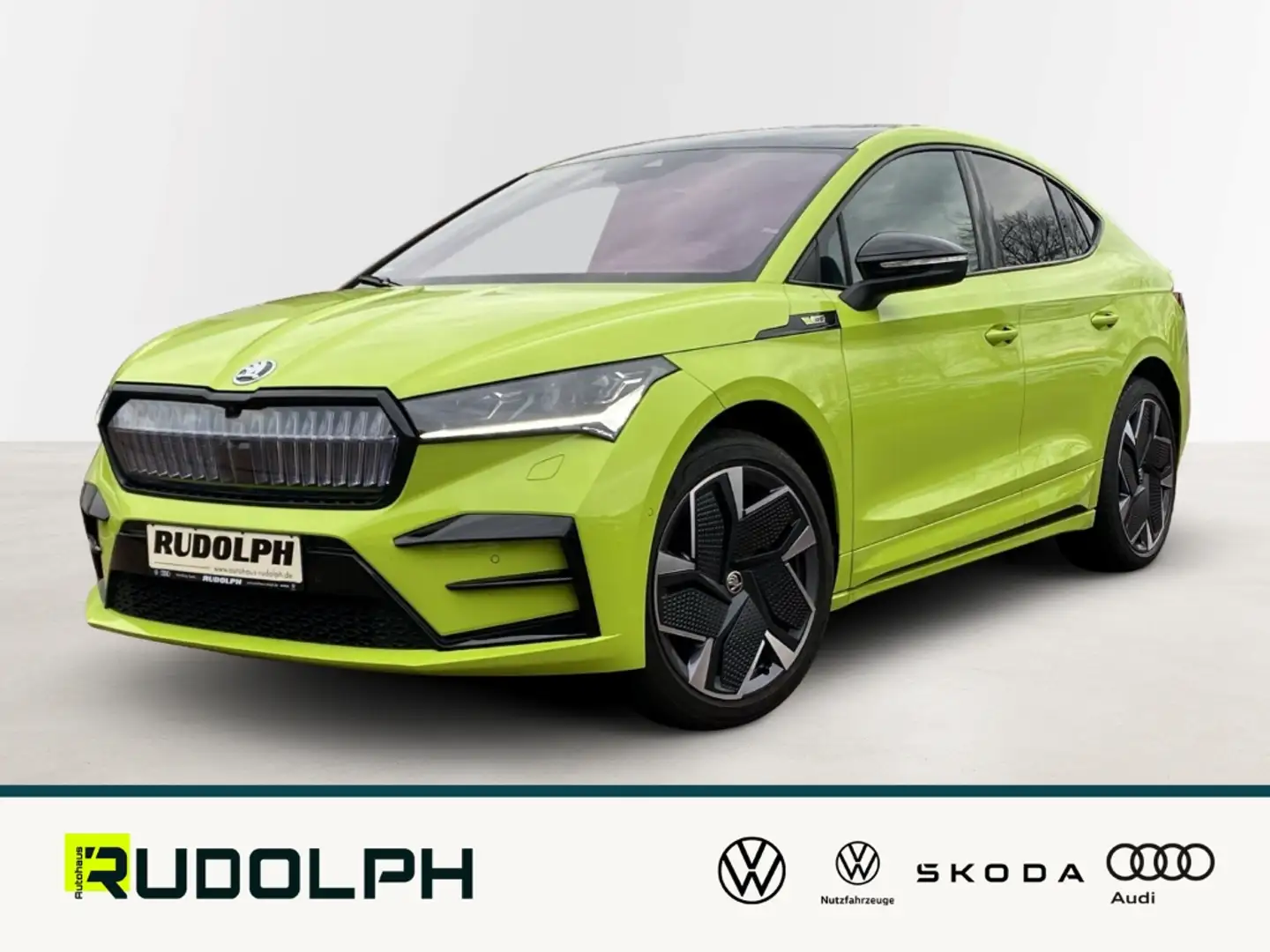 Skoda Enyaq Coupe RS iV LEDER+AHK+PANO+KAMERA+DCC+VOLL Grün - 1