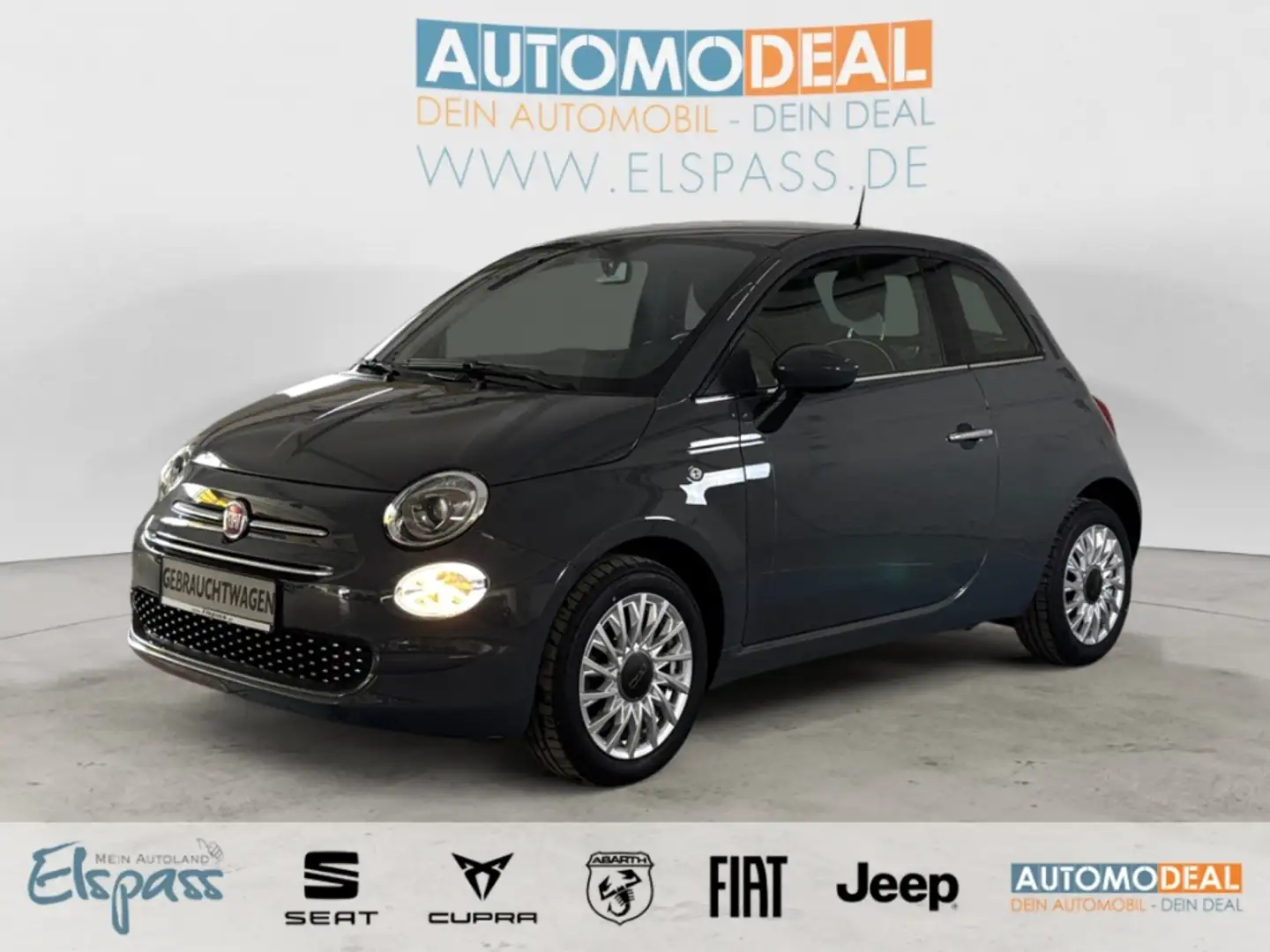 Fiat 500 Lounge TEMPOMAT APPLE/ANDROID ALU BLUETOOTH KLIMA Szürke - 1